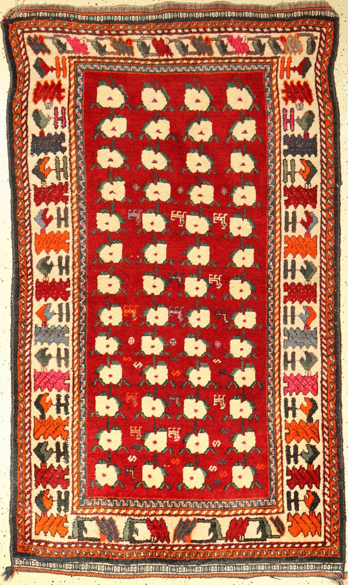 Ghaschgai Gabbeh alt, Persien, um 1950, Wolle auf Wolle, ca. 200 x 115 cm, EHZ: 2-3Qashqai-Gabbeh