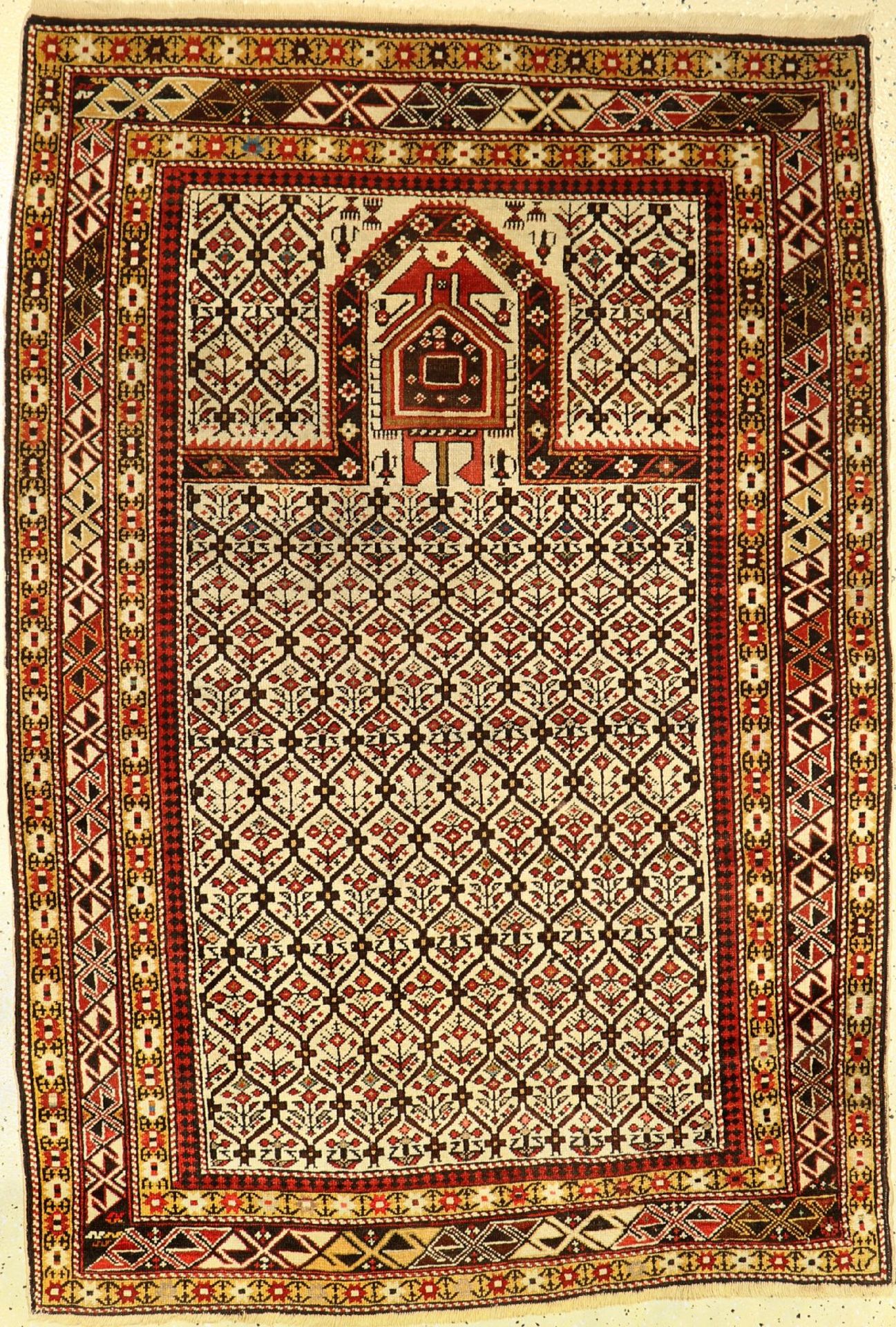 Shirwan Gebetsteppich, Kaukasus, um 1920, Wolle auf Baumwolle, ca. 170 x 117 cm, EHZ: 2-3Shirvan "