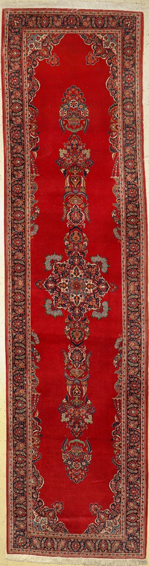 Keschan fein, Persien, ca. 50 Jahre, Korkwolle, ca. 418 x 108 cm, EHZ: 3Fine Kashan Runner,