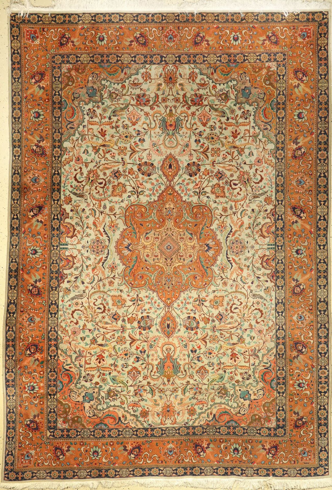 Täbriz fein, Persien, ca. 50 Jahre, Korkwolle ca. 278 x 197 cm, EHZ: 2-3Fine Tabriz Carpet,