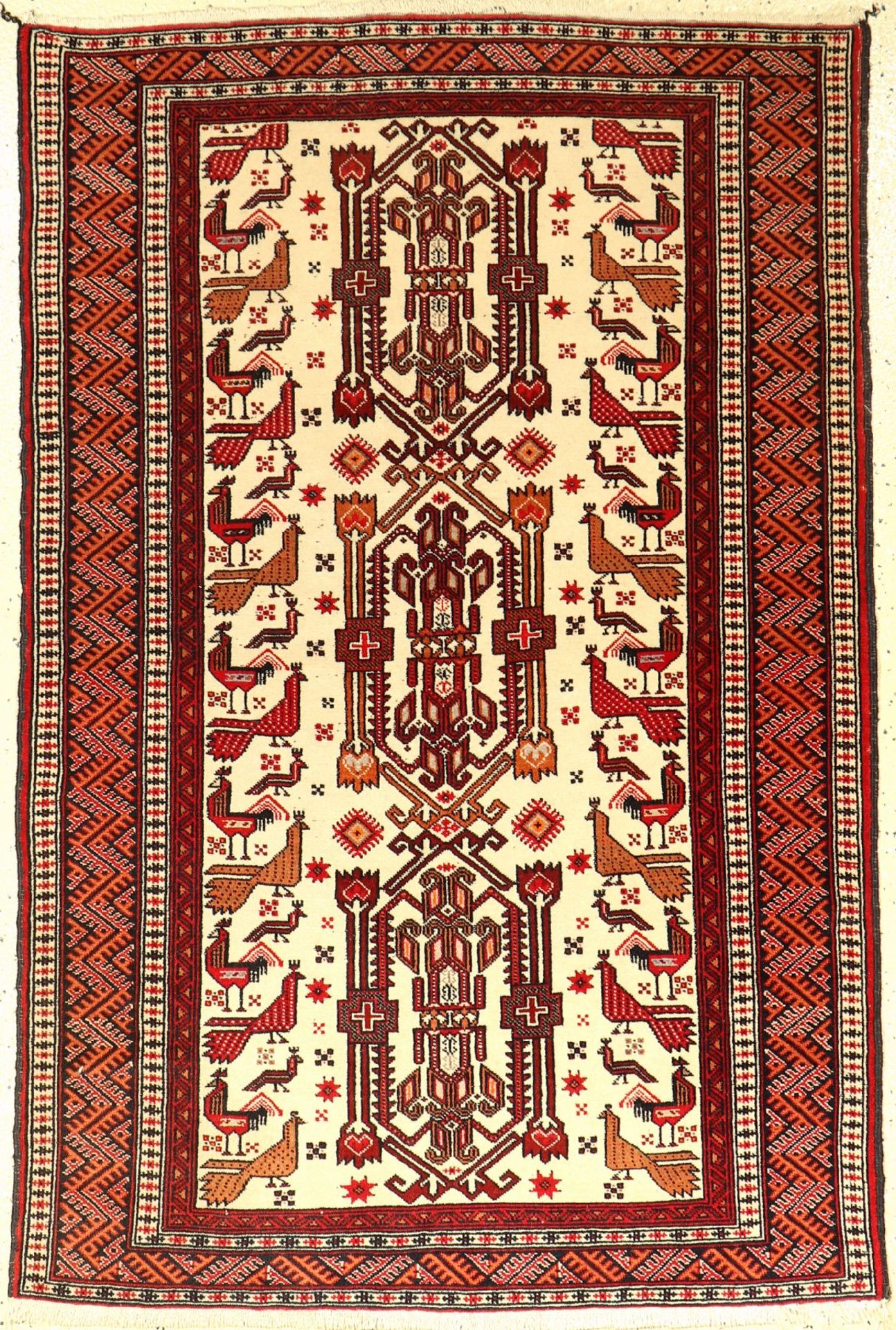 Torkman alt, Persien, ca. 60 Jahre, Wolle auf Wolle, ca. 147 x 98 cm, EHZ: 2Torkman Rug, Persia,