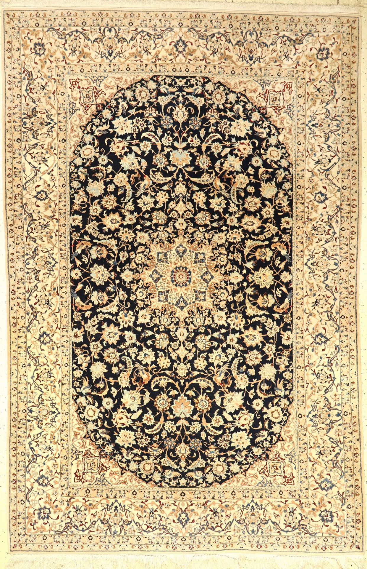 Nain fein, Persien, ca. 60 Jahre, Korkwollemit Seide, ca. 244 x 160 cm, EHZ: 2Fine Nain Rug, Persia,