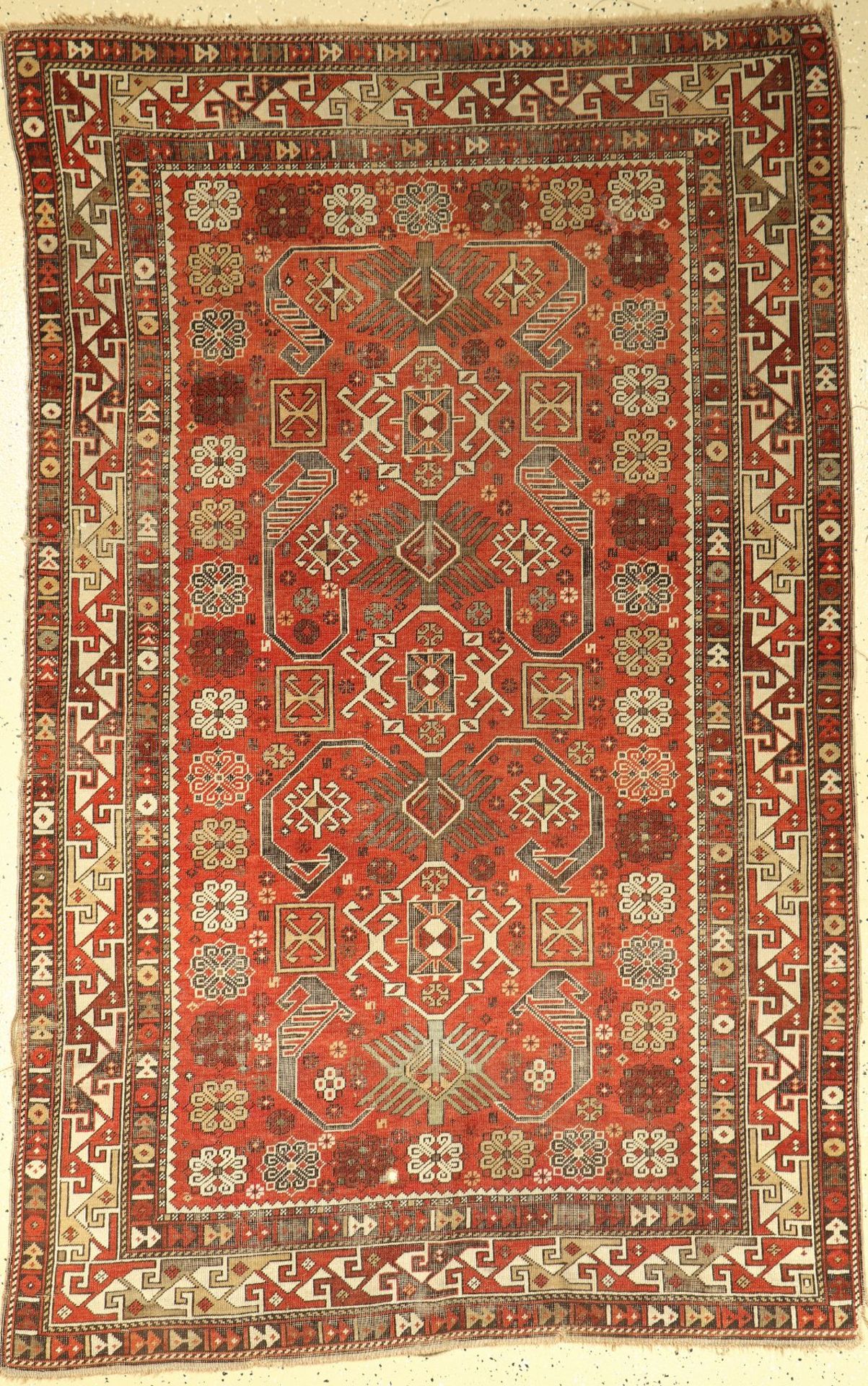 Kuba Schirwan antik, Kaukasus, um 1890, Wolle auf Wolle, ca. 208 x 132 cm, EHZ: 4-5Kuba Shirvan Rug,