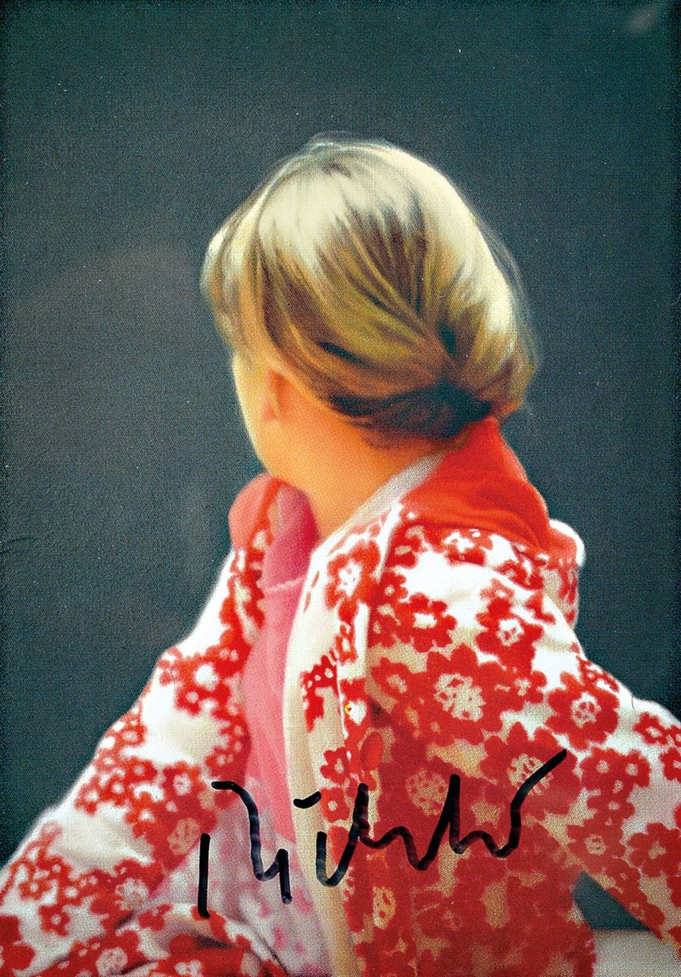 Gerhard Richter, geb. 1932, "Betty", Kunstpostkarte, handsign., zwischen doppelt Plexiglas