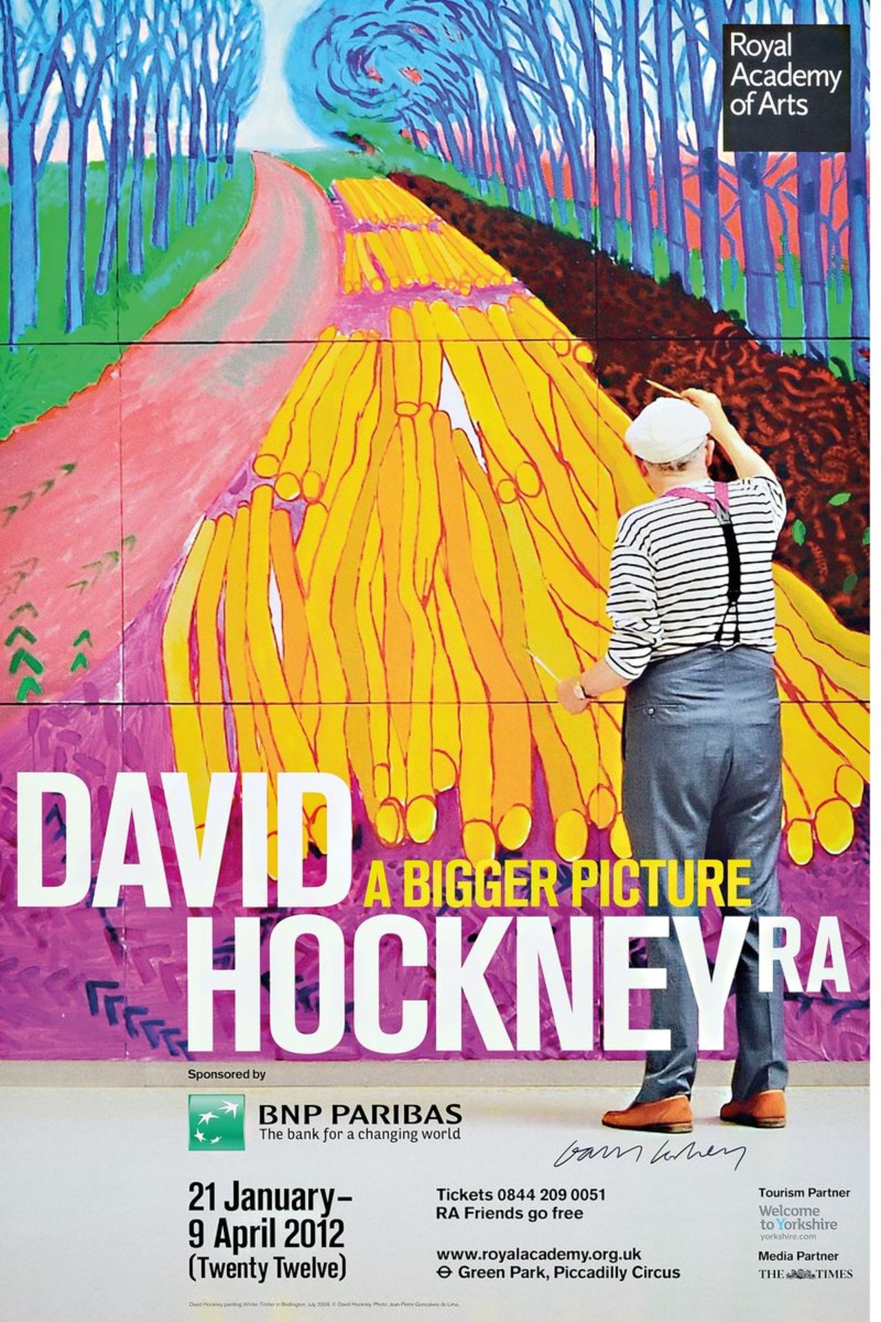 David Hockney, geb. 1937, "Winter Timber", Royal Academy of Arts, London 2012, Farboffset,