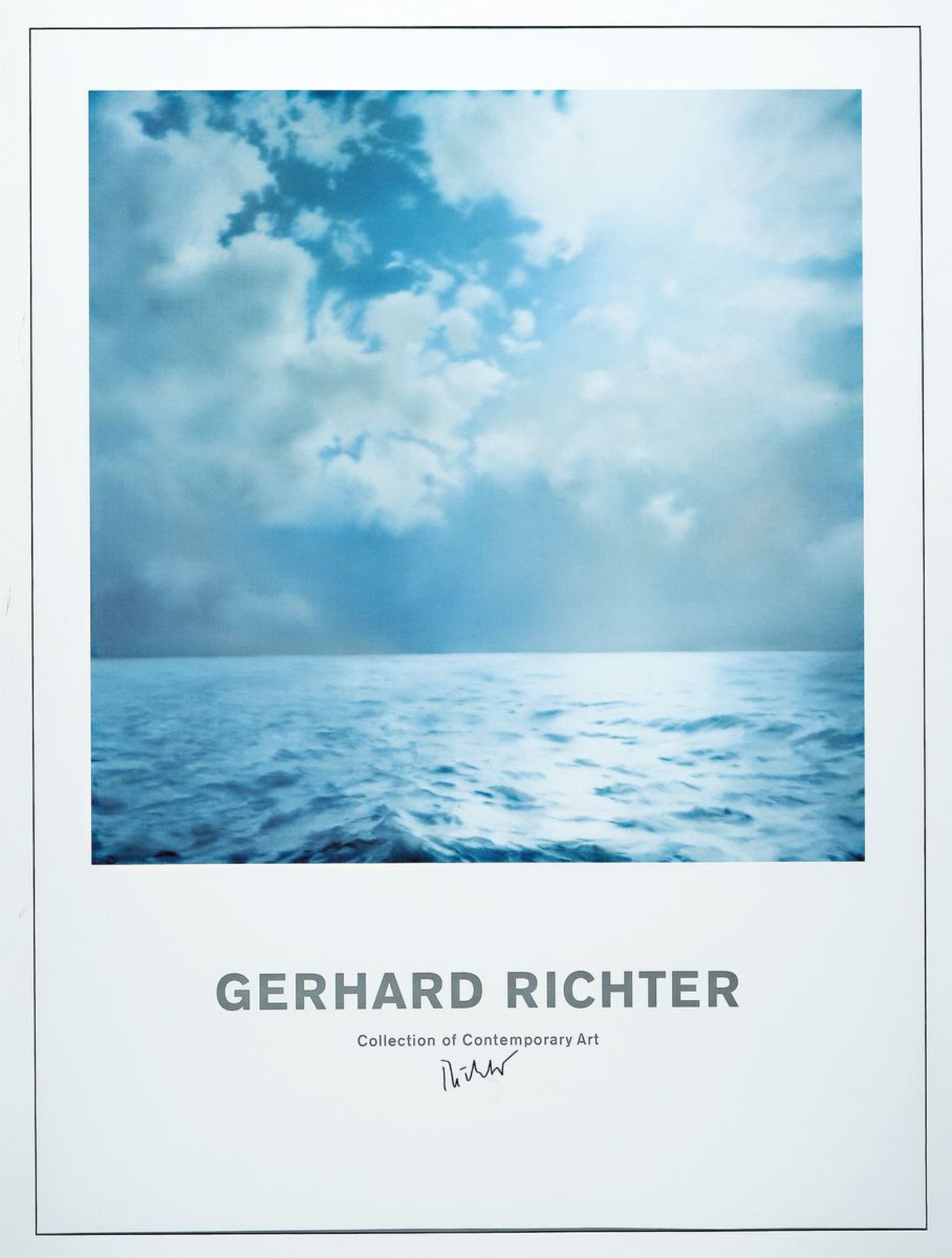 Gerhard Richter, geb. 1932, Seestück, Offset-Litho, handsign., unter Glas gerahmt, 104x73