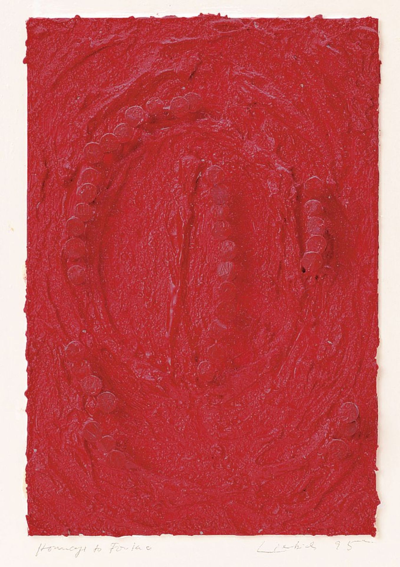 unbekannter Künstler, Hommage a Fontana (aus der Fontana Serie) Nägel, Zement, Acryl auf Holz, in