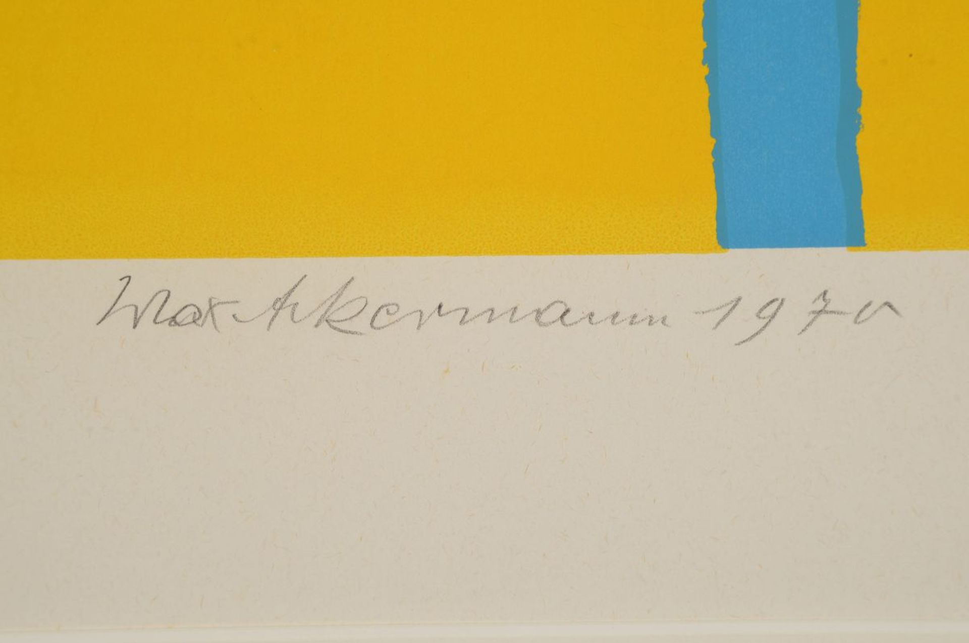 Max Ackermann, 1887-1975, Ohne Titel, Farbserigraphie von 1970, handsigniert und num. 81/100, ca. - Bild 2 aus 2