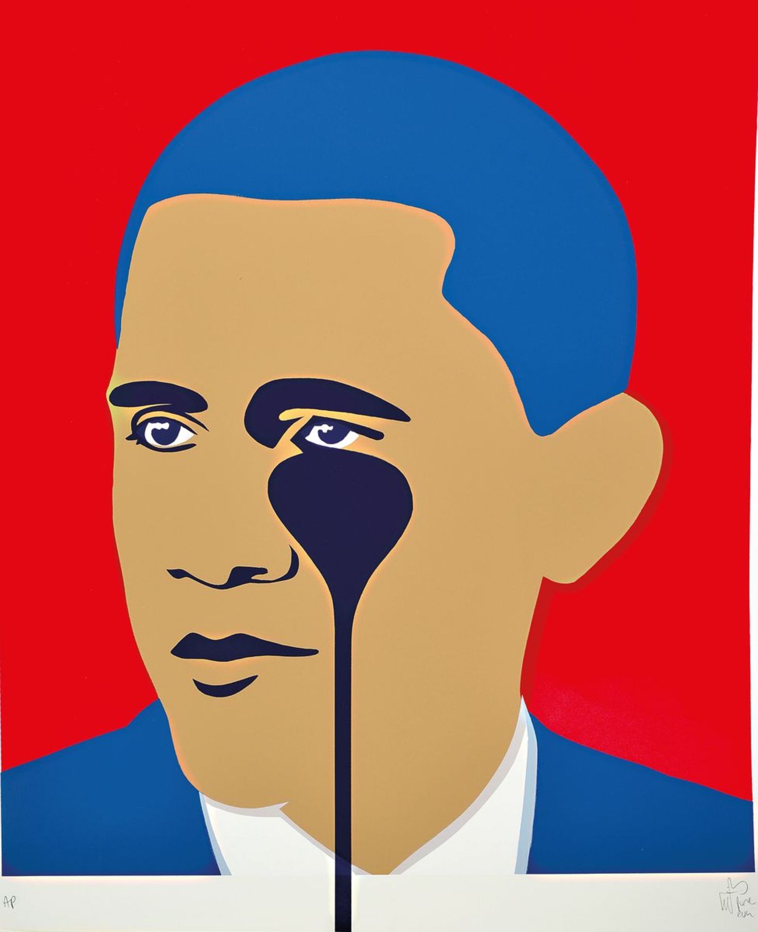 Pure Evil, geb. 1968, britischer street art Künstler, Obama, Farbsiebdruck, handsigniert und bez.: