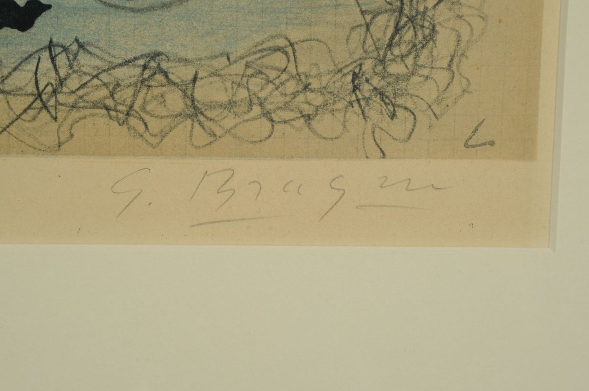 Georges Braque, 1882-1963, Ohne Titel, Farboffset, handsigniert und num. 13/75, ca. 22.5x34.3cm, PP, - Bild 2 aus 2