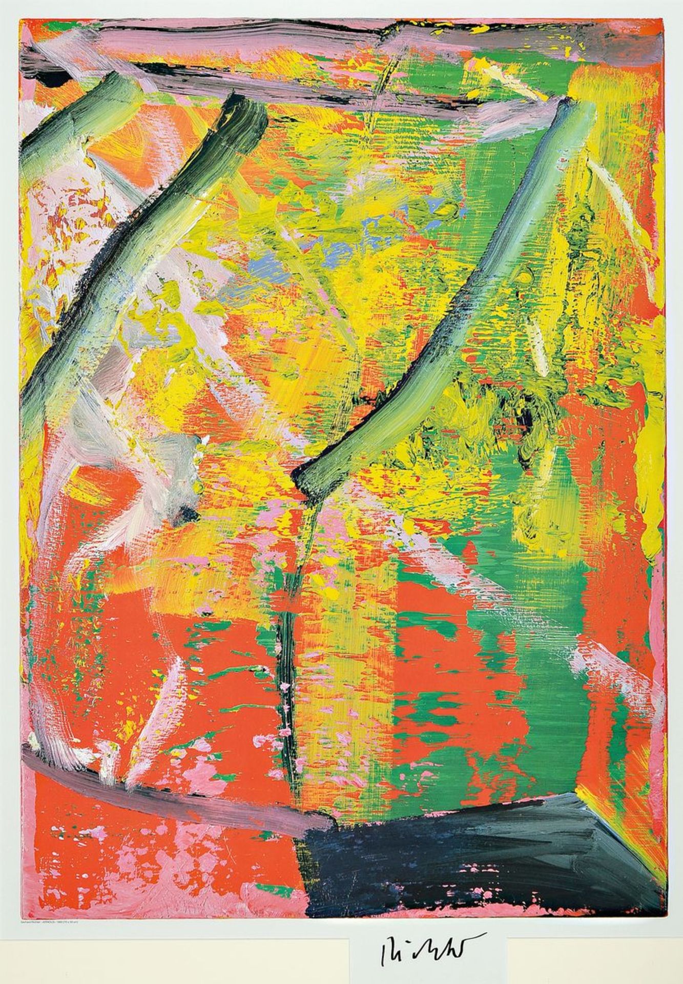 Gerhard Richter,geb. 1932, Farboffset auf glattem Papier, handsigniert, "Donaueschinger Musiktage