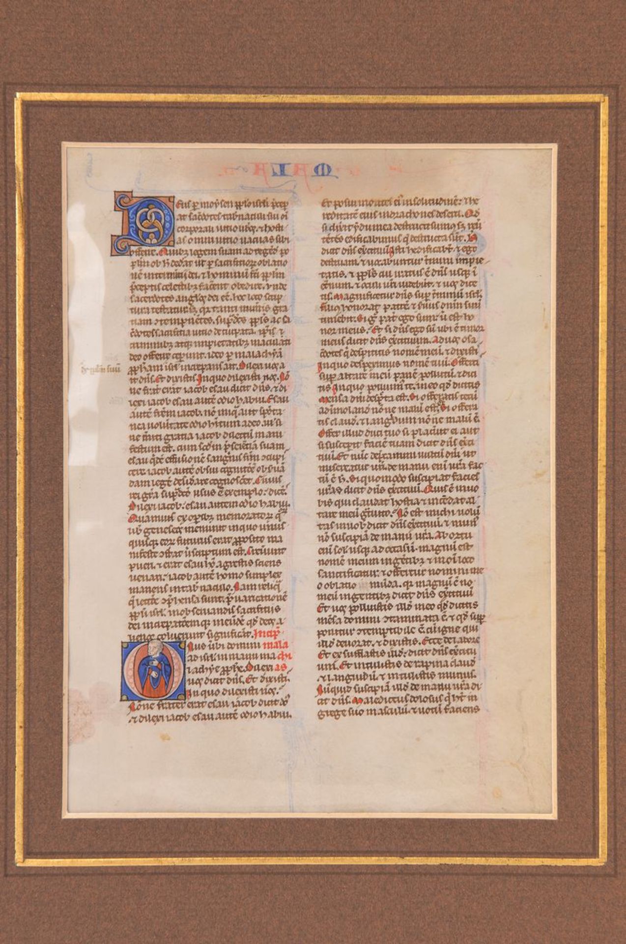 Biblia latina, Blatt aus der Bibel Nordfrankreich, um 1270, Pergament- Manuskript in feinster