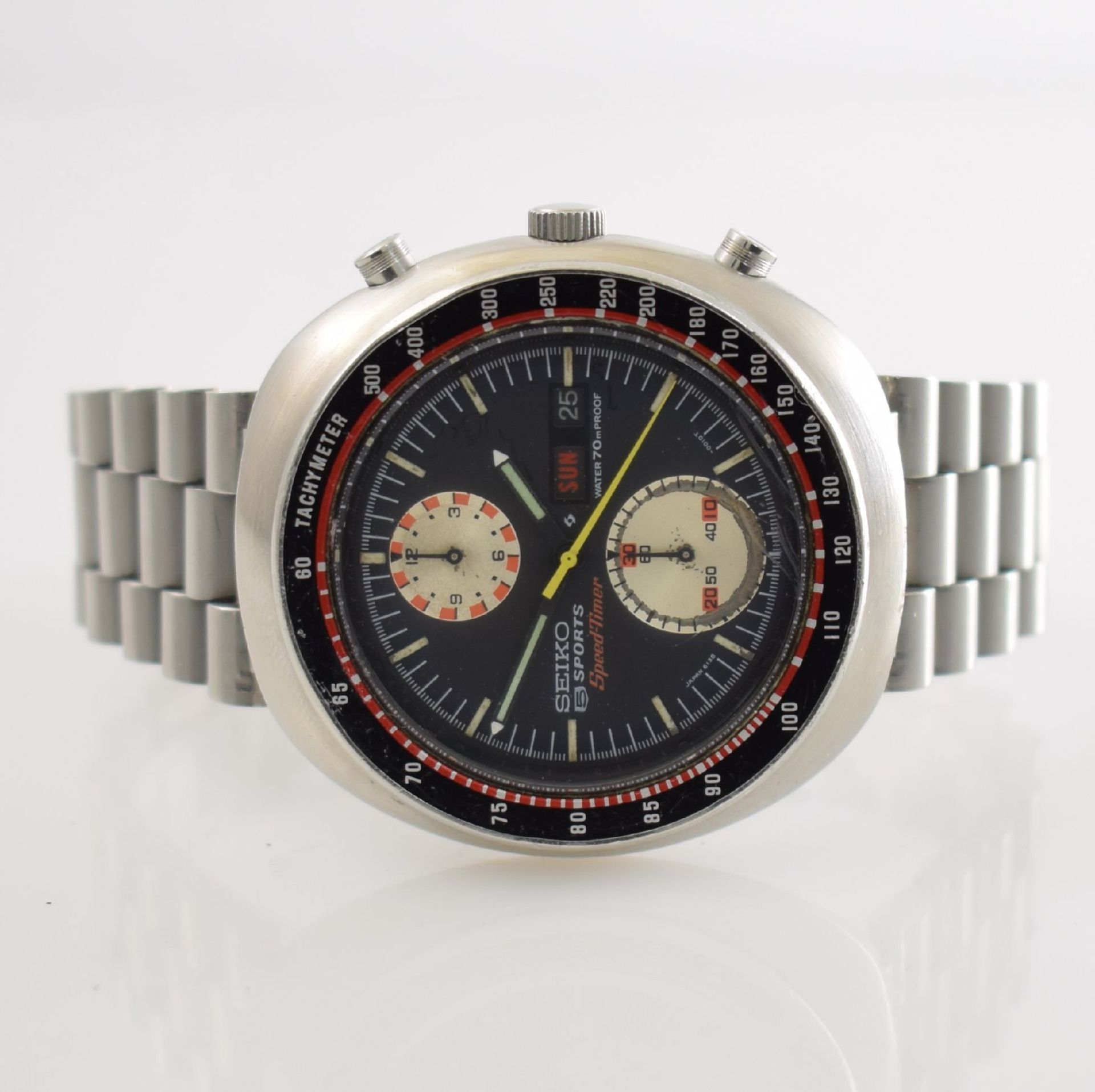 SEIKO 5 Sports Schaltradchronograph Speed-Timer, Automatik, Japan für den dtsch. Markt um 1970, Ref.