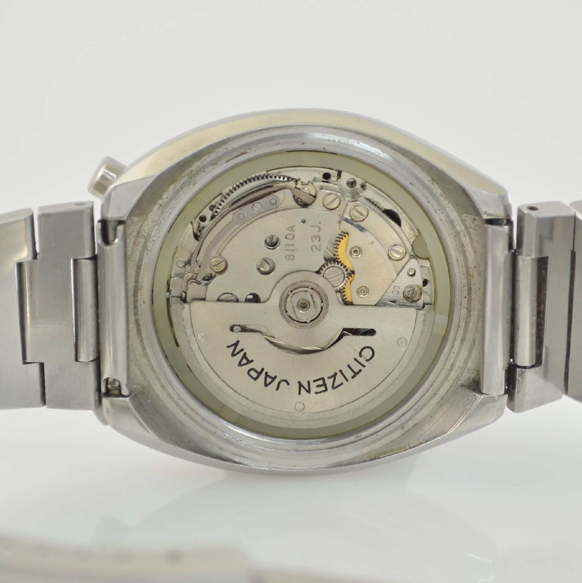 CITIZEN "Bullhead" Herrenarmbanduhr mit Chronograph in Stahl/Stahlband, Japan um 1975, Automatik, - Bild 9 aus 9