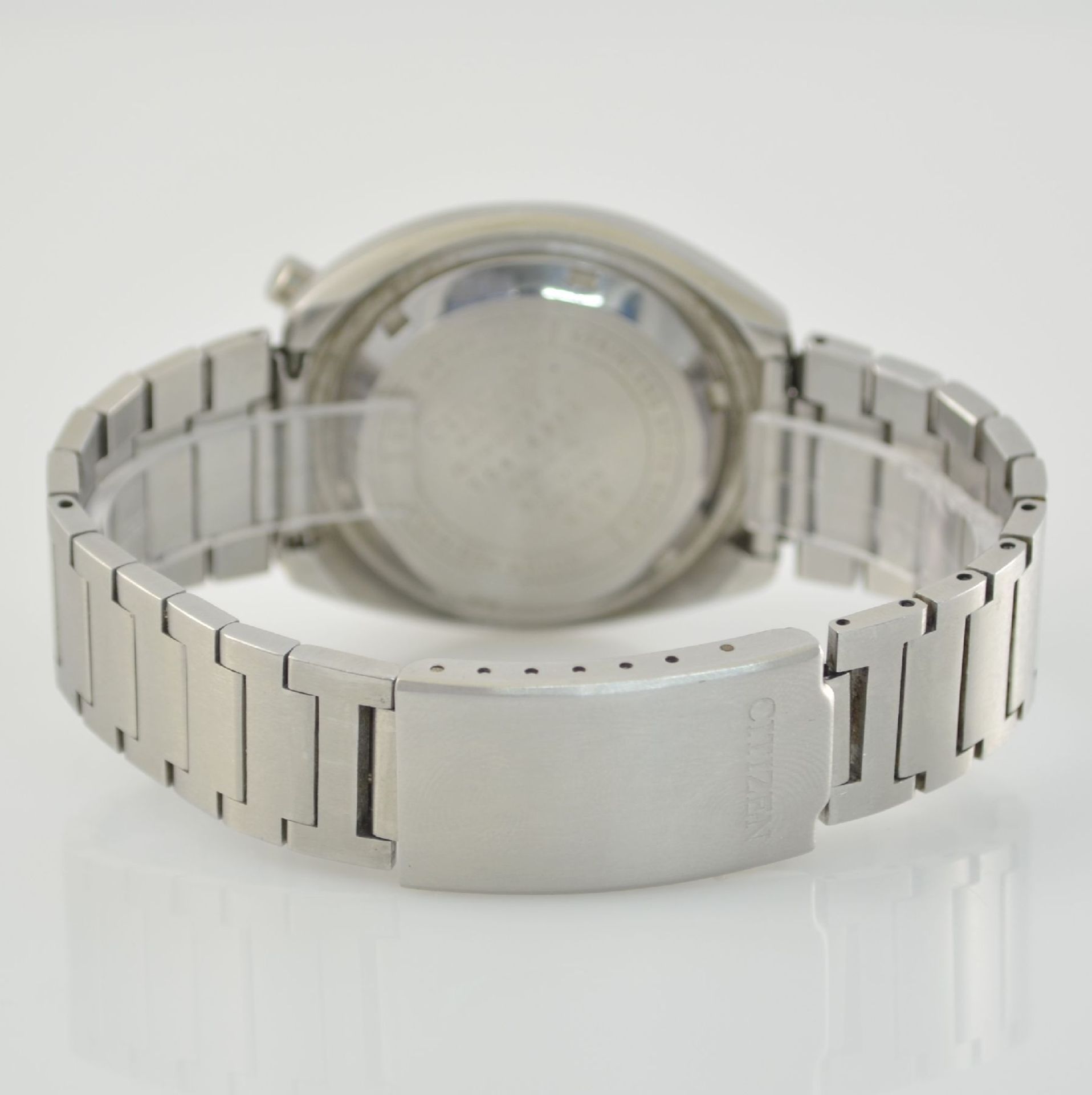 CITIZEN "Bullhead" Herrenarmbanduhr mit Chronograph in Stahl/Stahlband, Japan um 1975, Automatik, - Bild 5 aus 9