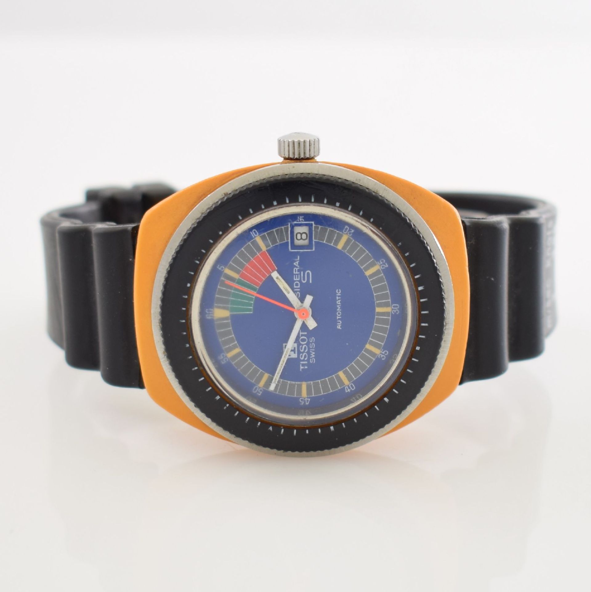 TISSOT Sideral S Herrenarmbanduhr, Schweiz um 1970, Automatik, Fiberglas-Monocoque-Geh., beids.