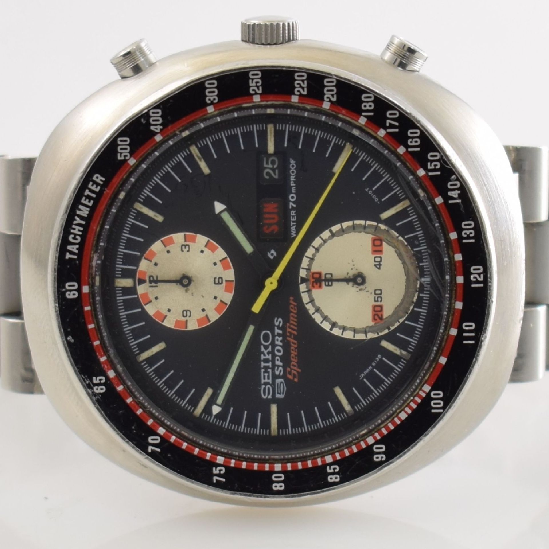 SEIKO 5 Sports Schaltradchronograph Speed-Timer, Automatik, Japan für den dtsch. Markt um 1970, Ref. - Bild 2 aus 6