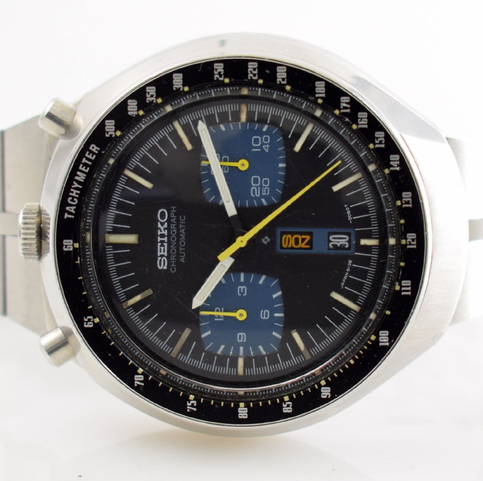 SEIKO sog. BULLHEAD Armbandchronograph, Japan um 1970, Automatik, Ref. 6138-0040, verschr. - Bild 2 aus 7