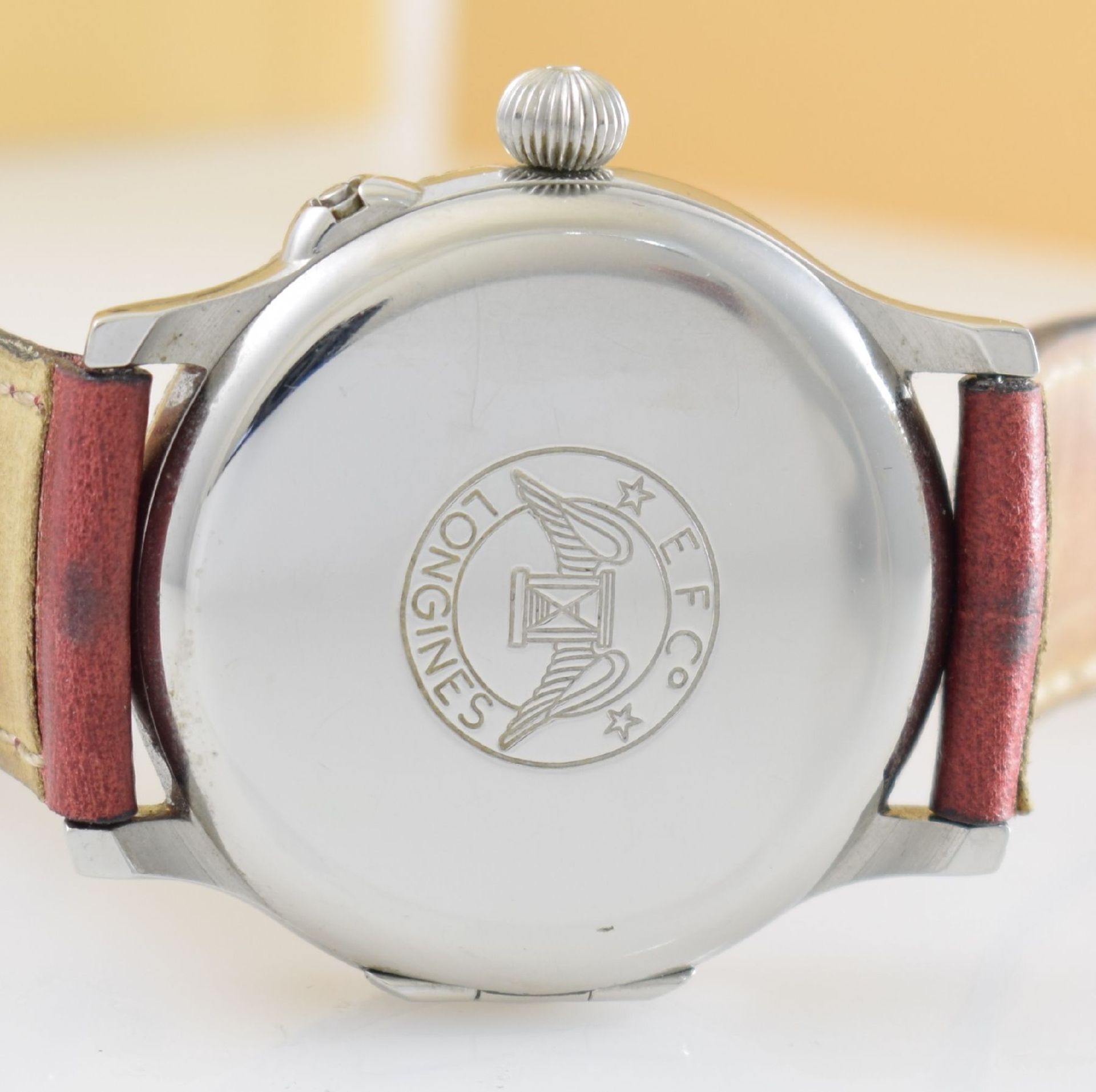 LONGINES Lindbergh Herrenarmbanduhr in Stahl, Schweiz um 1994, Automatik, pol. Geh. m. rücks. - Bild 10 aus 10