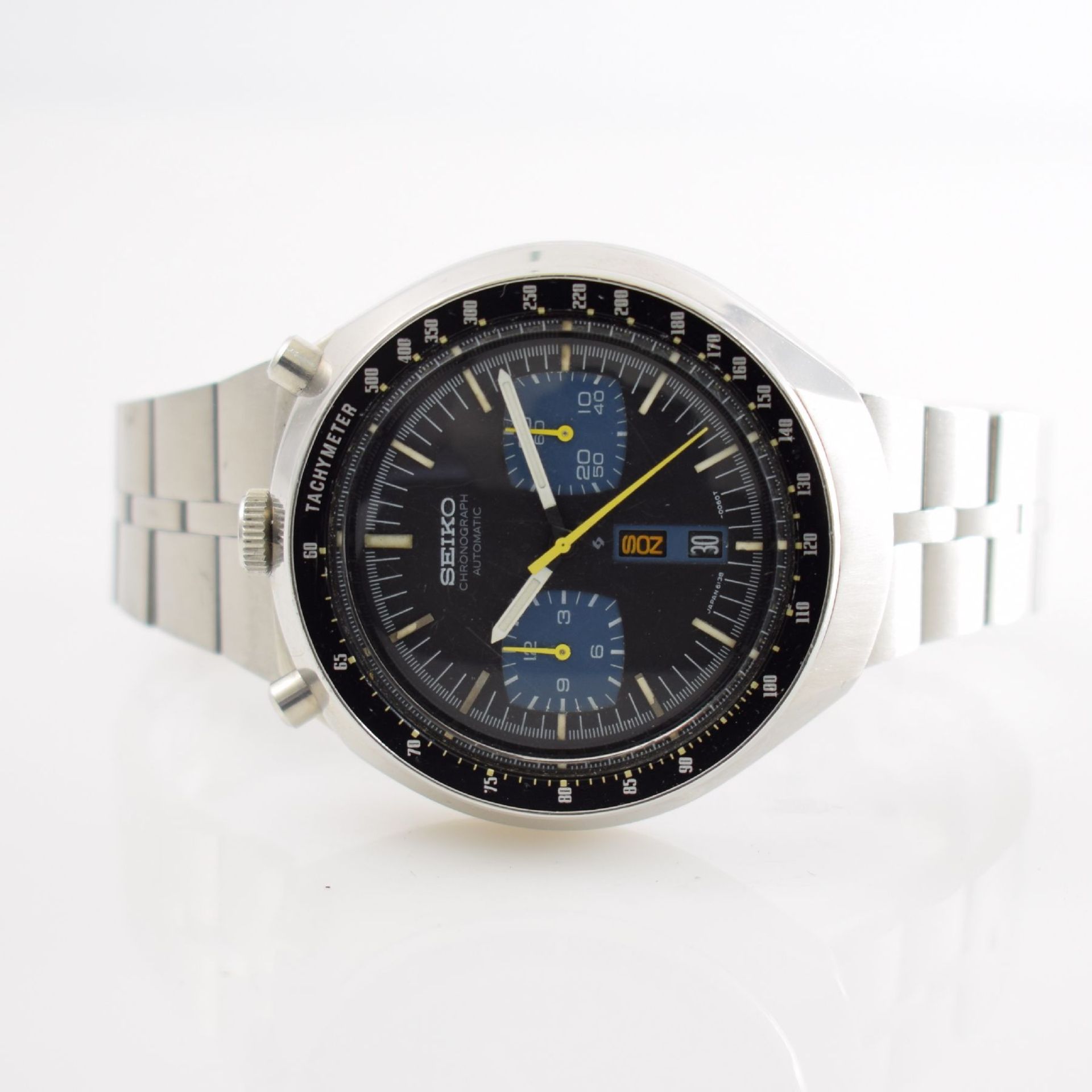 SEIKO sog. BULLHEAD Armbandchronograph, Japan um 1970, Automatik, Ref. 6138-0040, verschr.