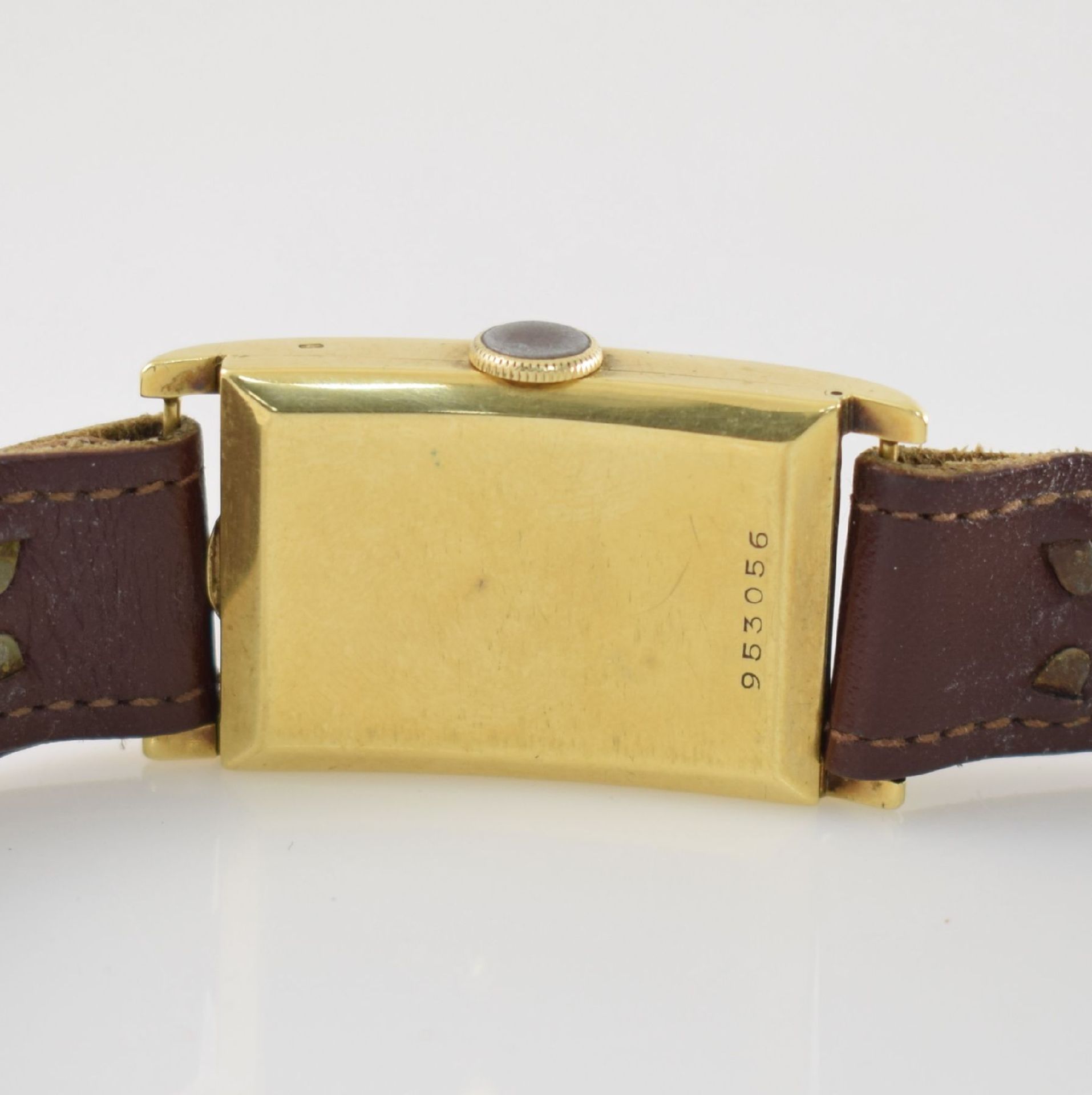 IWC seltene Herrenarmbanduhr in GG 585/000, Handaufzug, Schweiz um 1932, Scharnierboden, Zifferbl. - Bild 5 aus 7