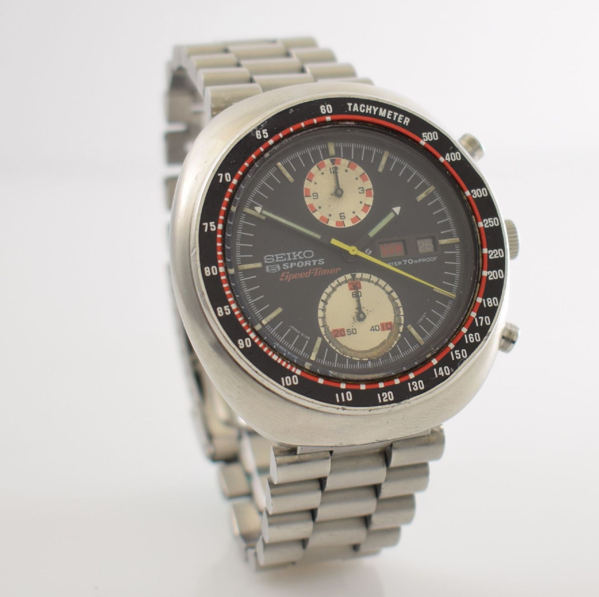 SEIKO 5 Sports Schaltradchronograph Speed-Timer, Automatik, Japan für den dtsch. Markt um 1970, Ref. - Bild 5 aus 6