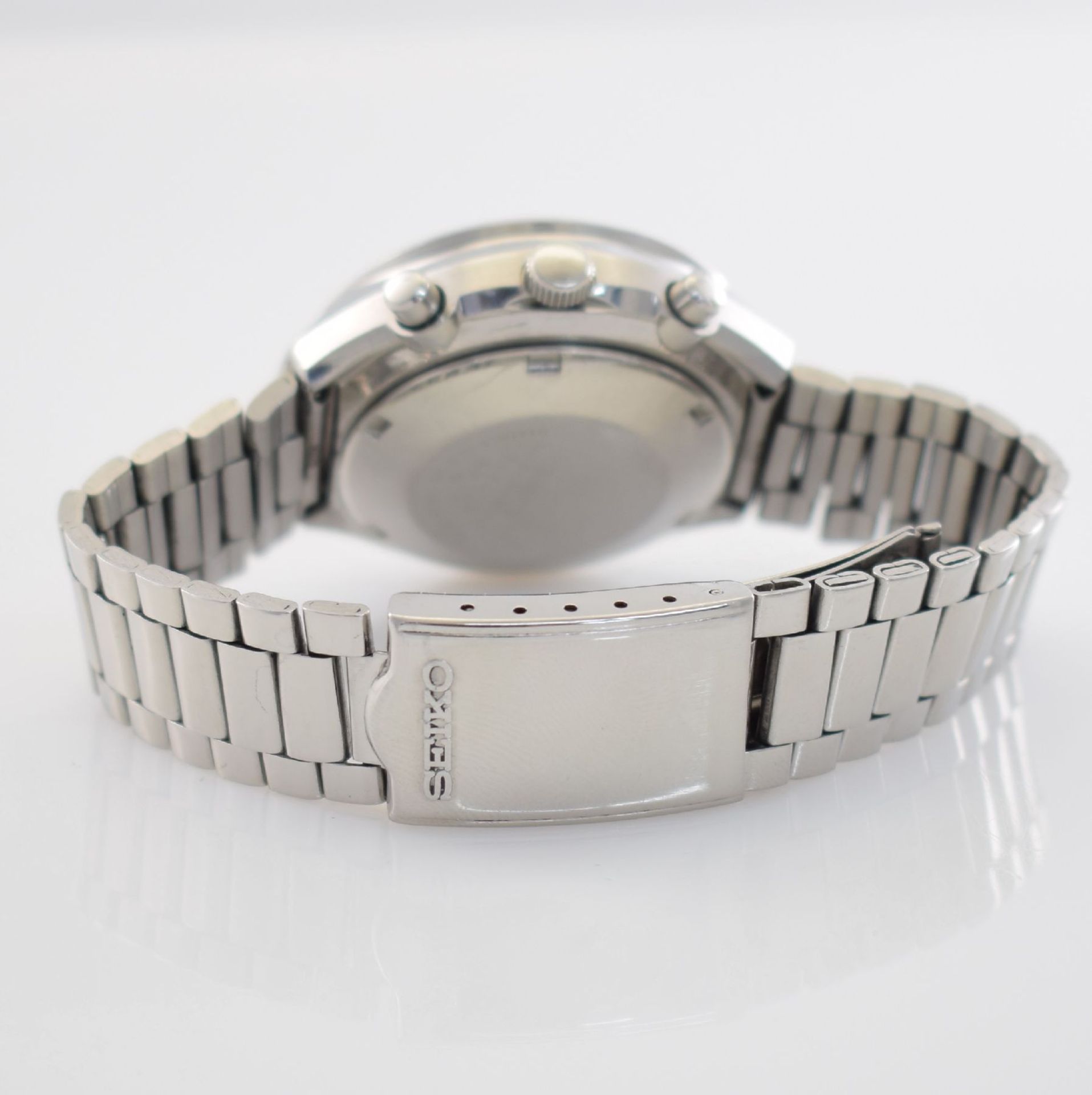 SEIKO Herrenarmbanduhr mit Chronograph, Japan um 1970, Automatik, Ref. 6138-8030, Edelstahlgeh. - Bild 7 aus 7