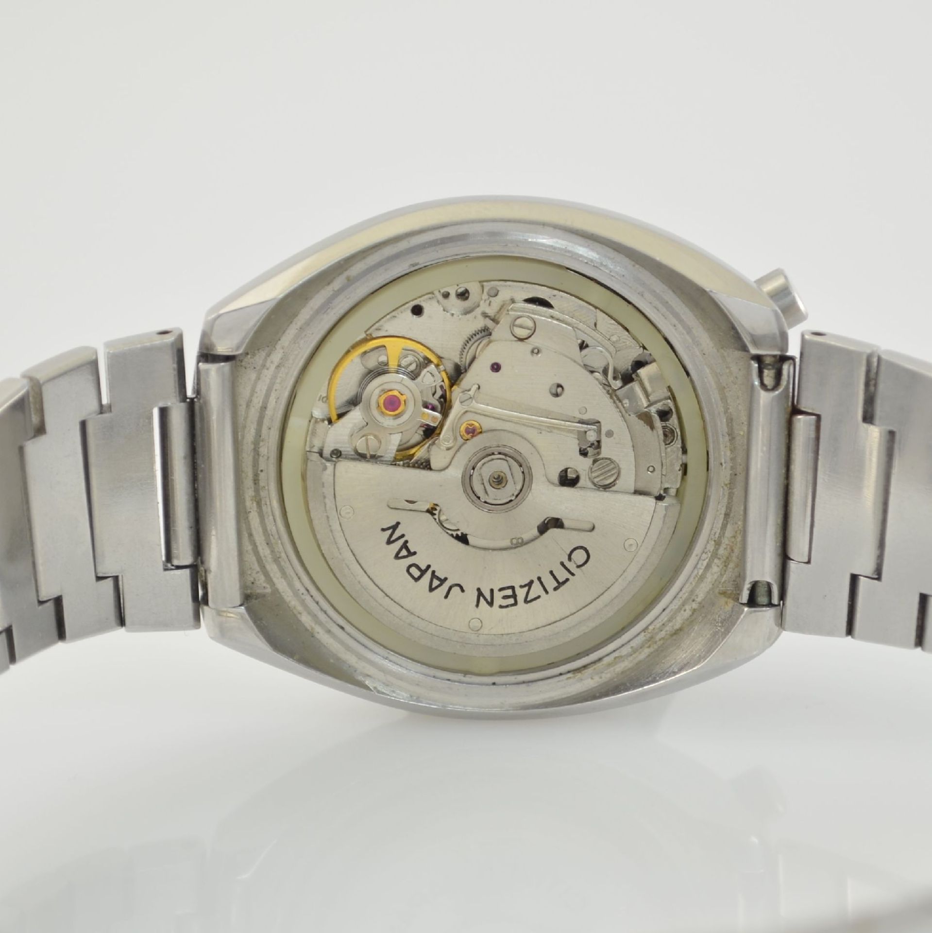 CITIZEN "Bullhead" Herrenarmbanduhr mit Chronograph in Stahl/Stahlband, Japan um 1975, Automatik, - Bild 8 aus 9