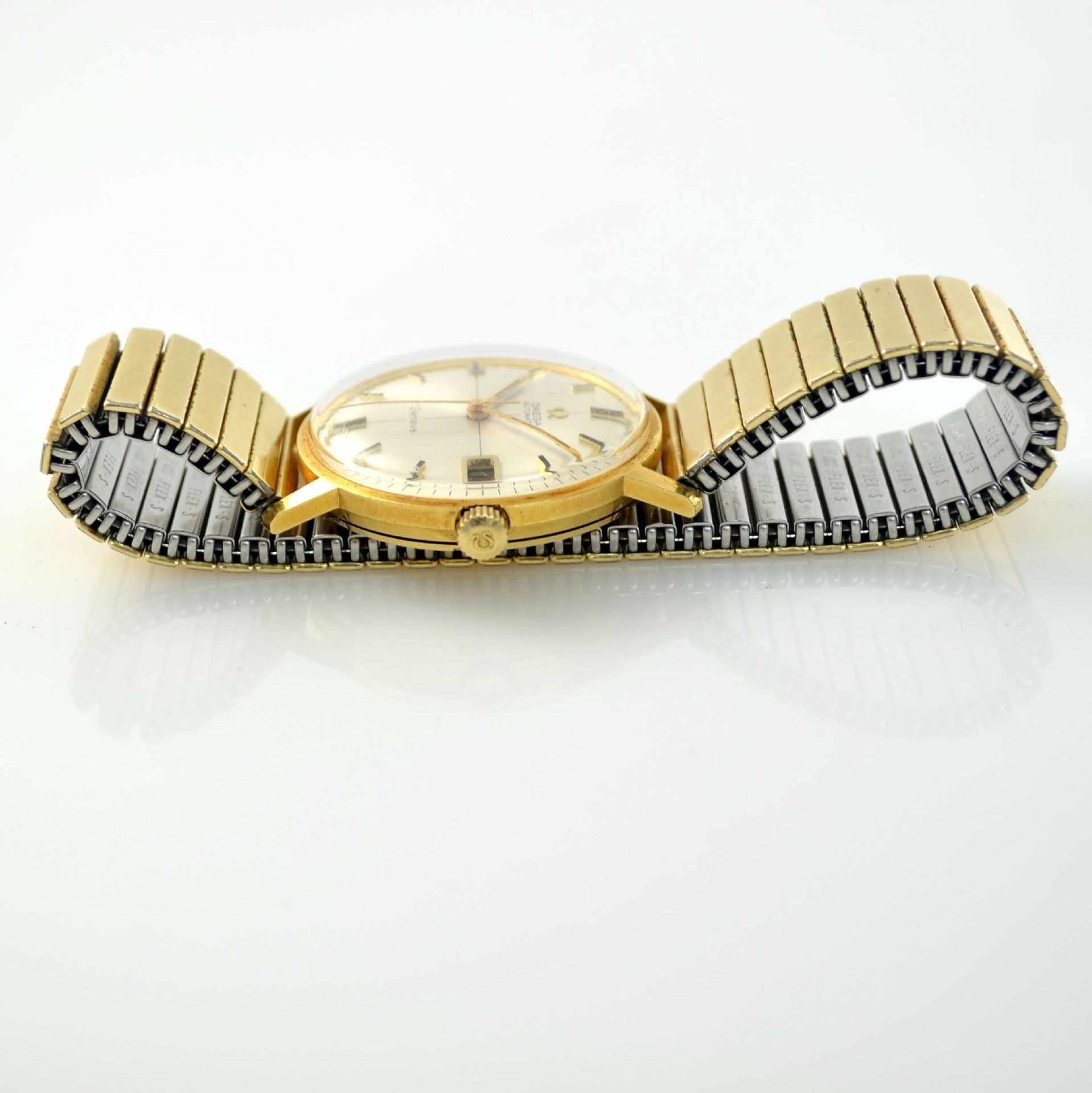 OMEGA Geneve Herrenarmbanduhr in GG 750/000, Schweiz um 1969, Automatik, Ref. 166037, Boden geschr., - Bild 6 aus 9