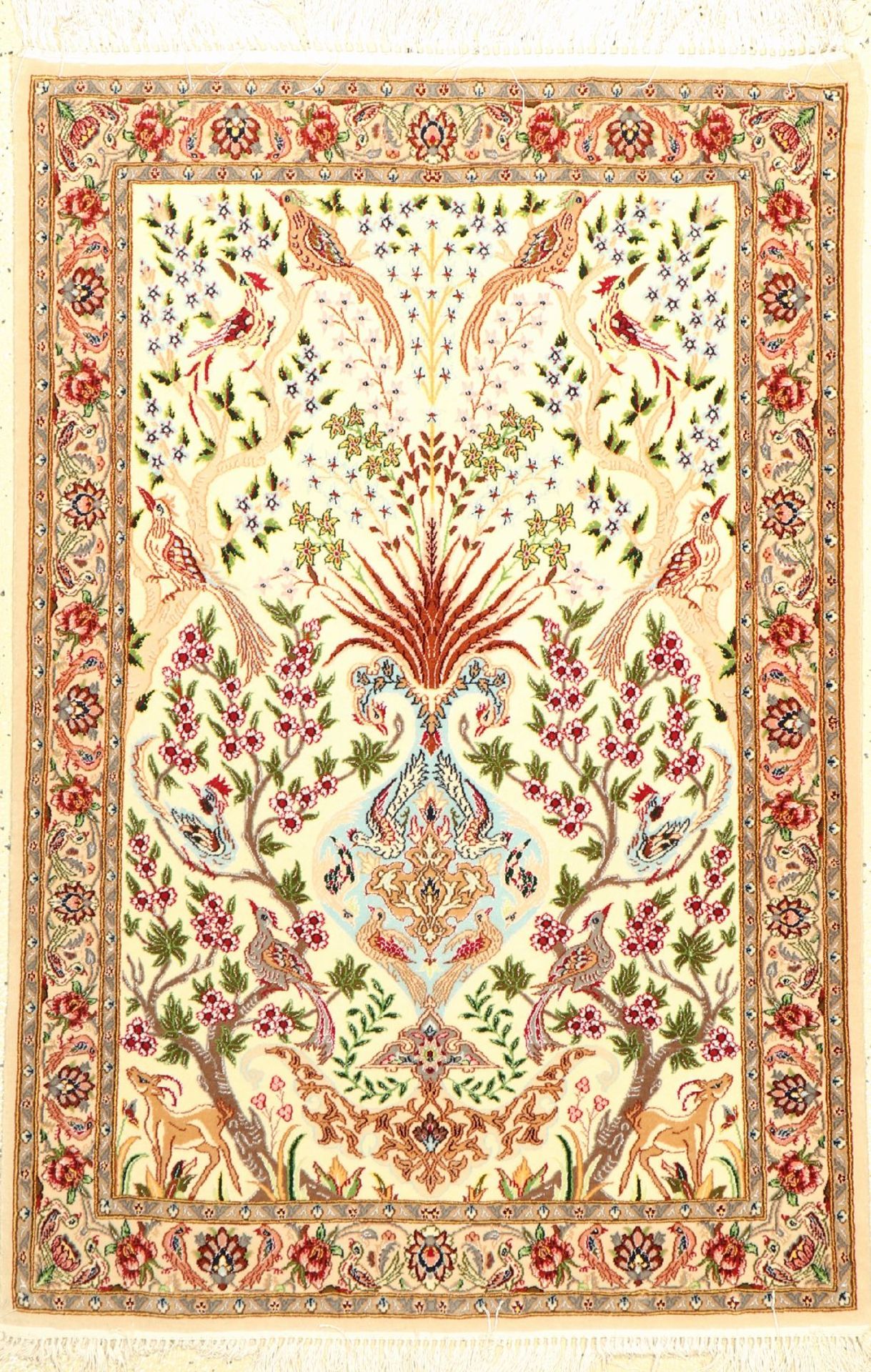 Esfahan fein, Persien, ca. 20 Jahre, Korkwolle mit und auf Seide, ca. 120 x 81 cm, EHZ: 2Fine