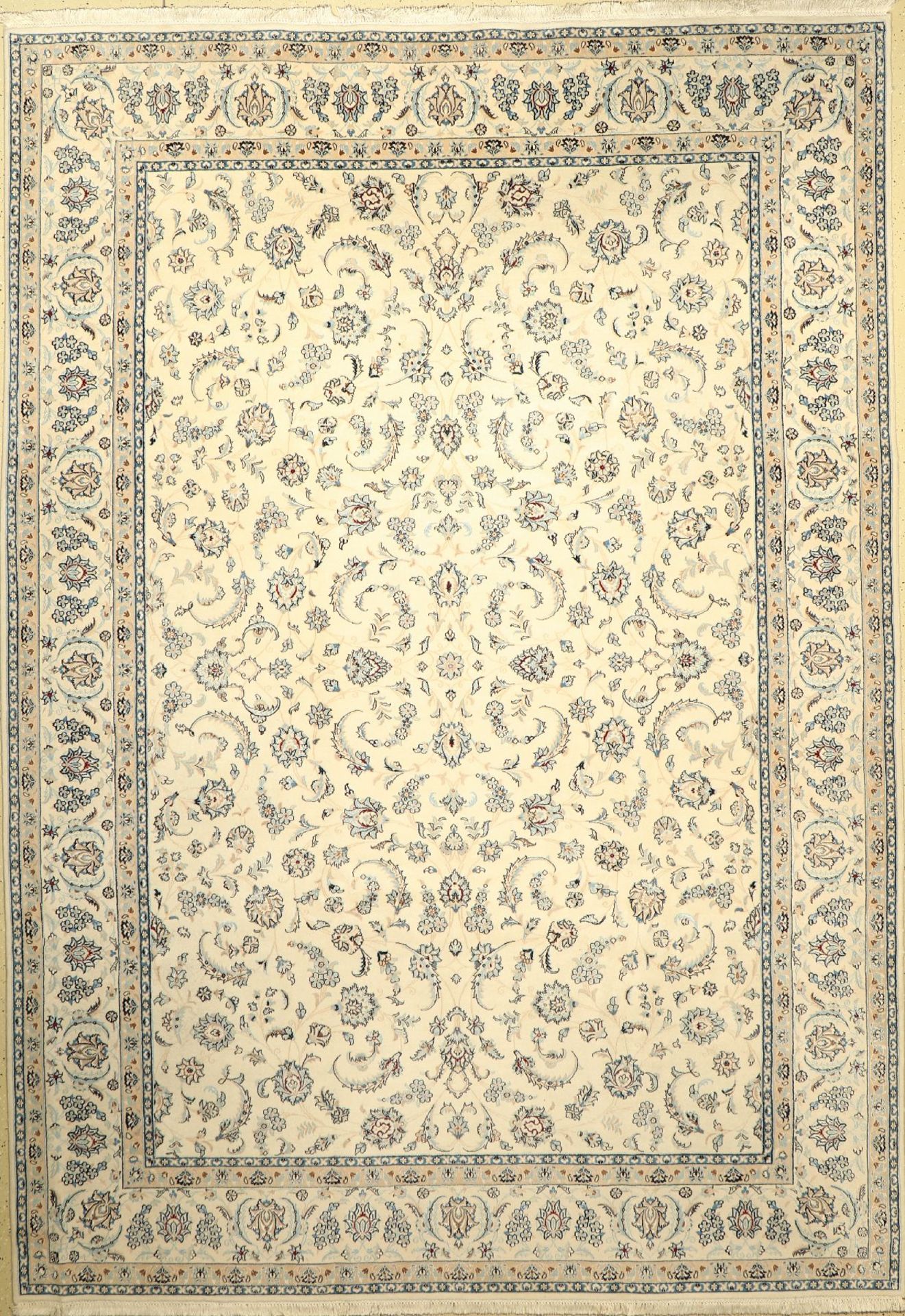 Nain fein (9 La), Persien, ca. 30 Jahre, Korkwolle mit Seide, ca. 357 x 250 cm, EHZ: 2Fine Nain (9