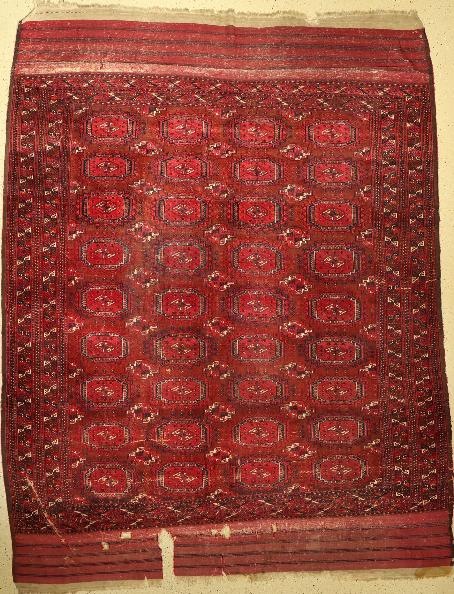 Saryk Hauptteppich antik, Turkmenistan, Ende 19.Jhd., Wolle auf Wolle, ca. 340 x 262 cm, EHZ: 4-