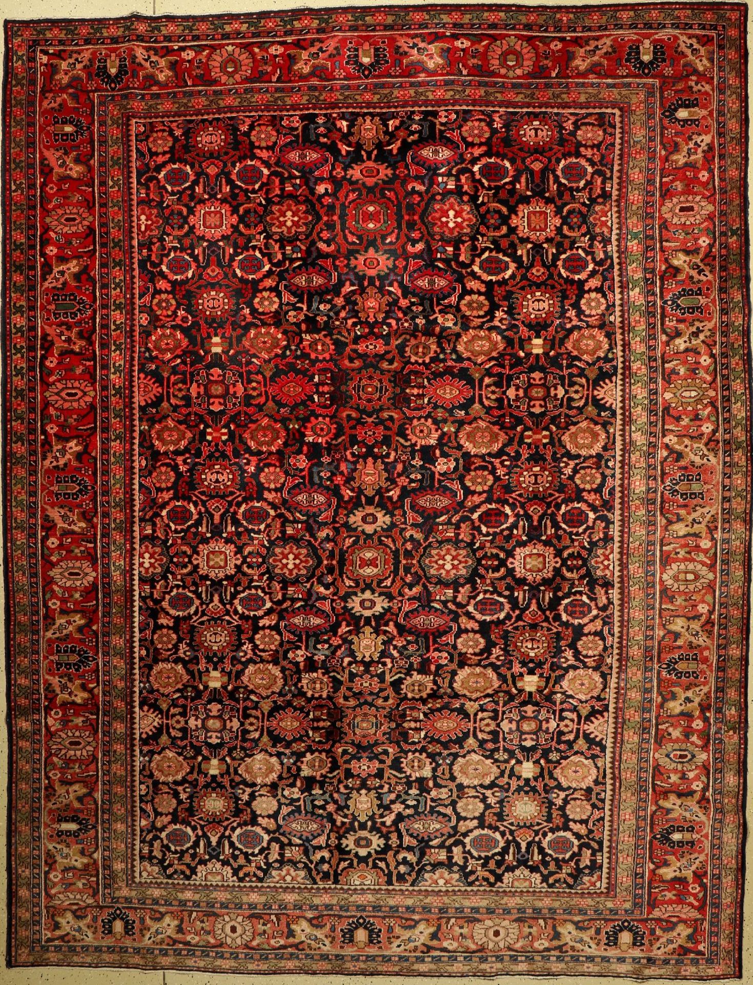 Nanaj alt, Persien, ca. 60 Jahre, Wolle aufBaumwolle, ca. 362 x 280 cm, EHZ: 2, (verblaßt)Nanaj