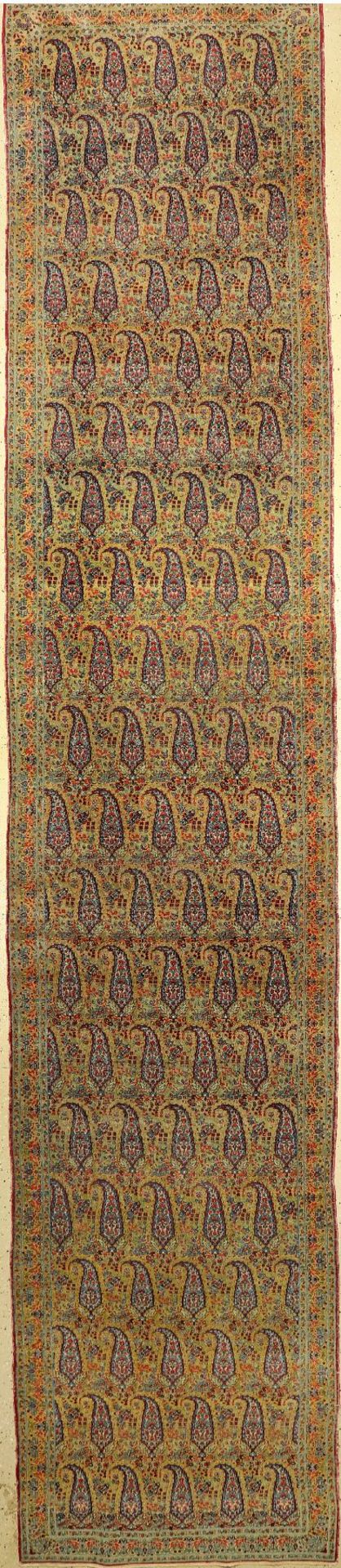 Kerman antik, Persien, um 1910, Wolle auf Baumwolle, ca. 524 x 108 cm, EHZ: 4Kirman Oversize-