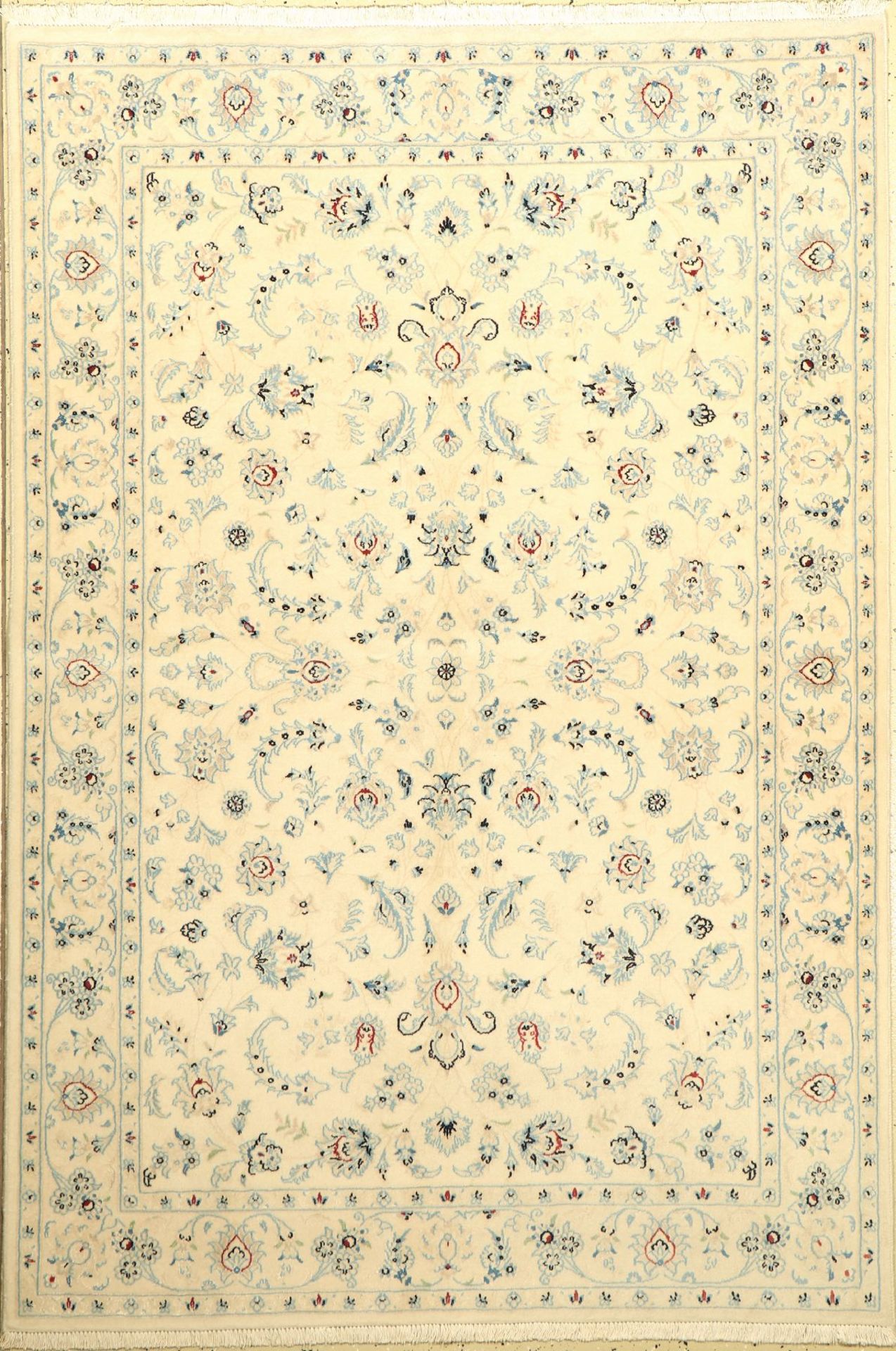 Nain fein (9 La), Persien, ca. 30 Jahre, Korkwolle mit Seide, ca. 201 x 137 cm, EHZ: 2Nain Rug (9