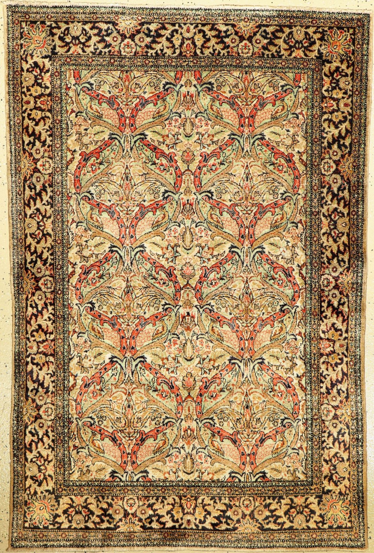 Seiden Ghom alt, Persien, ca. 50 Jahre, reine Naturseide, ca. 160 x 106 cm, EHZ: 2Silk Ghom Rug ,