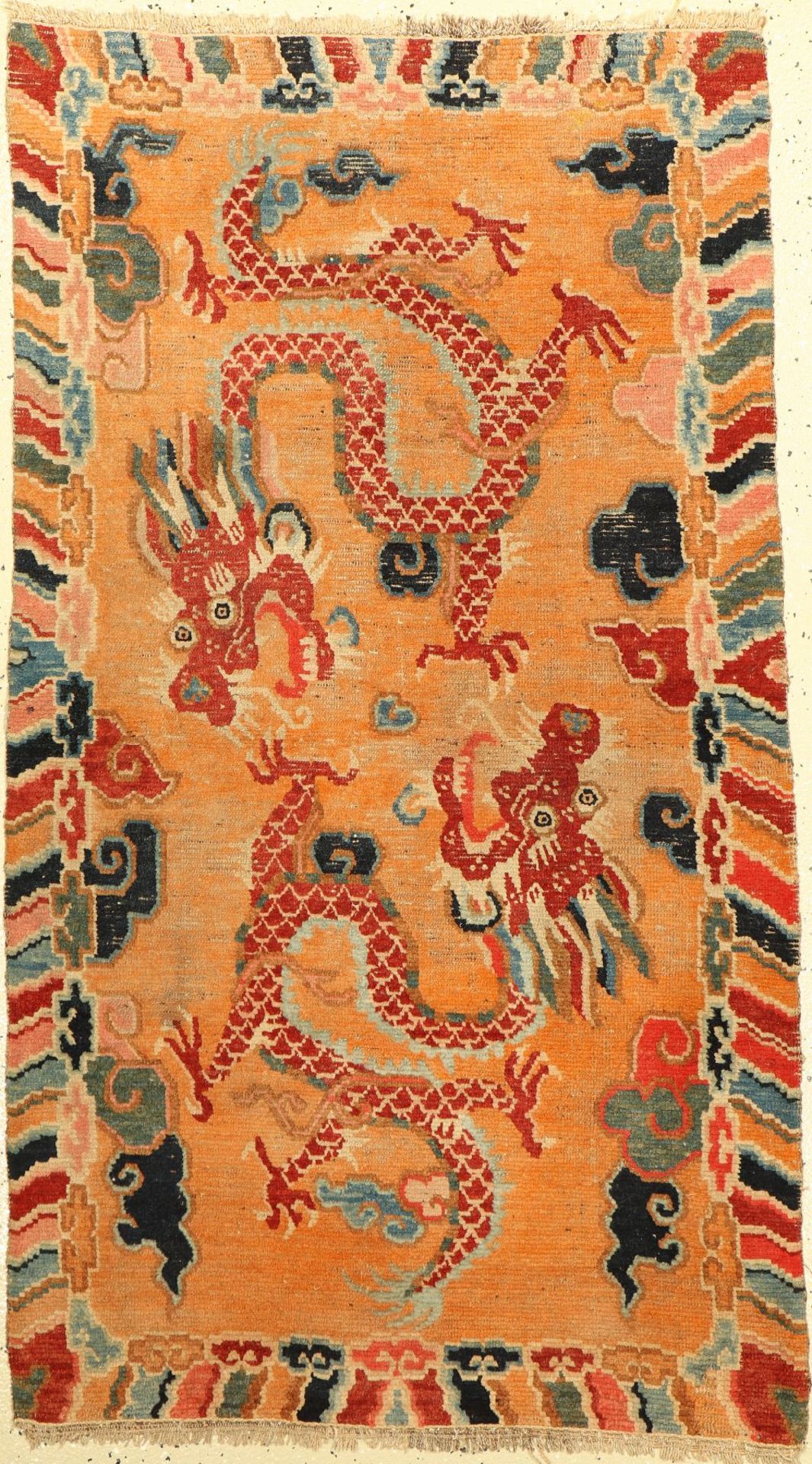 Tibet Drachenteppich, um 1900, Wolle auf Wolle, ca. 145 x 86 cm, EHZ: 4Tibet Dragon Carpet ,