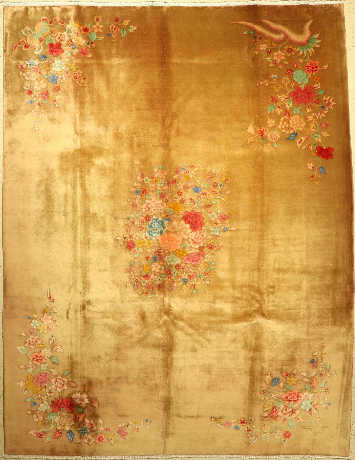 Peking alt, China, um 1940, Korkwolle, ca. 350 x 270 cm, dekorativ, EHZ: 2-3Beijing Carpet ,