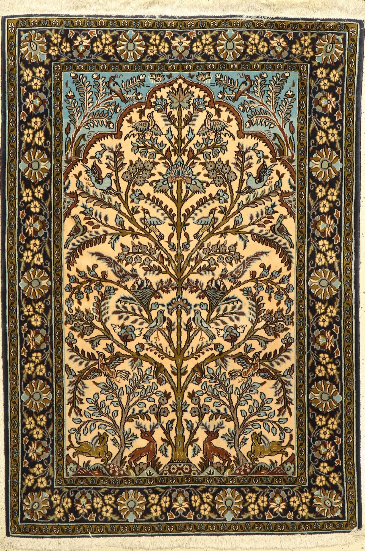 Ghom, Persien, ca. 40 Jahre, Wolle auf Baumwolle+Seide, ca. 158 x 110 cm, EHZ: 2Qum Rug , Persia,