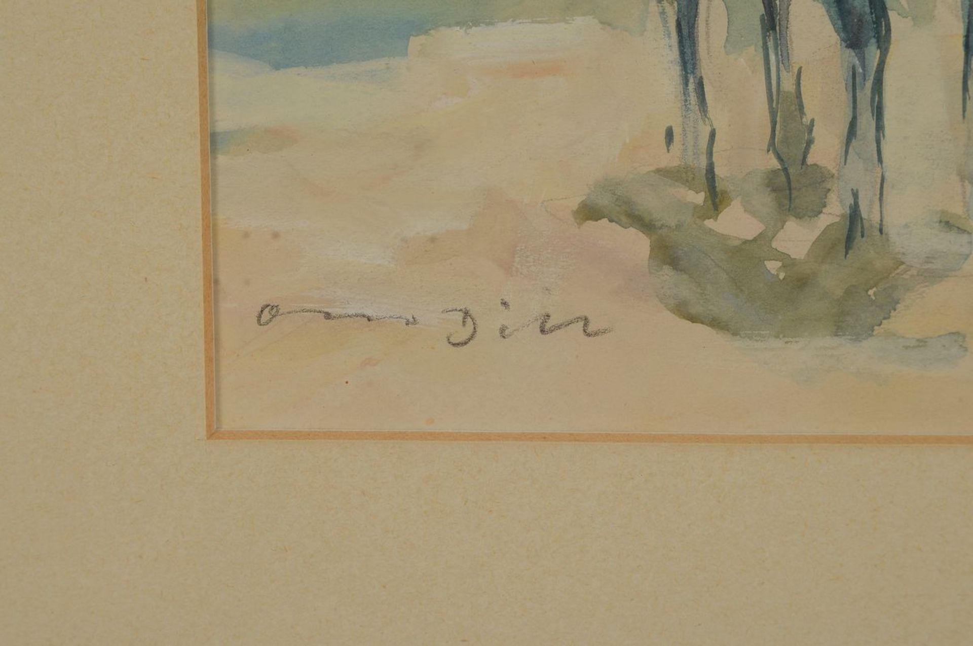 Otto Dill, 1884 Neustadt-1957 Bad Dürkheim, Beduinenreiter, Aquarell auf Papier, links unten - Bild 2 aus 3