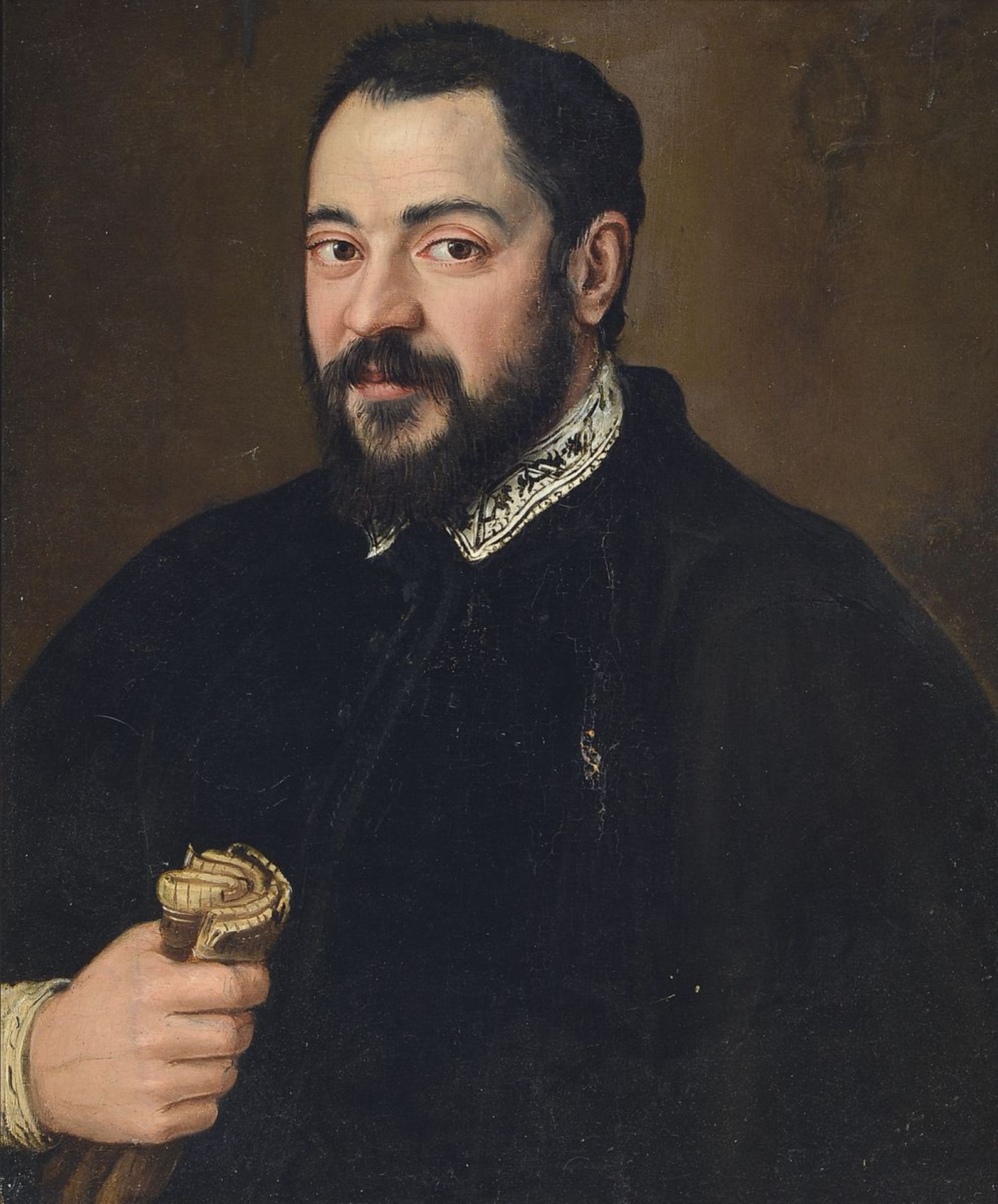 Unbekannter Künstler, Italien, um 1830-40, Porträt eines Herrn, nach venezianischem Vorbild der Zeit