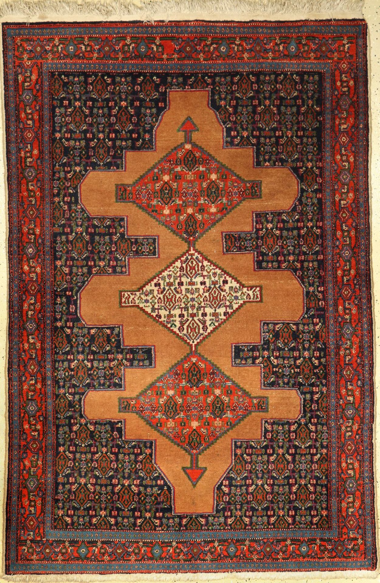 Senneh fein alt, Persien, ca. 40 Jahre, Wolle auf Baumwolle, ca. 200 x 135 cm, EHZ: 3Fine Senneh