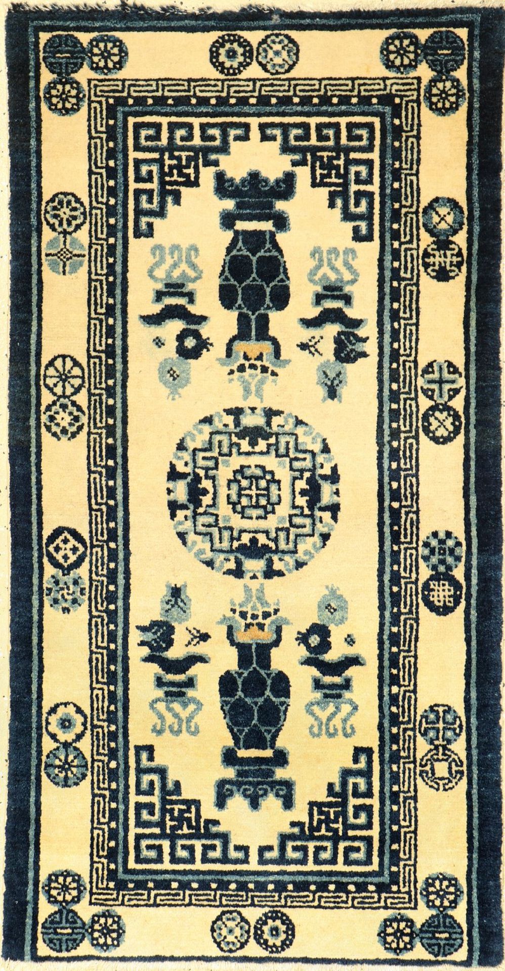 Pao Tao antik, China, um 1900, Wolle auf Baumwolle, ca. 124 x 64 cm, EHZ: 2-3 Etwas verkürztPao