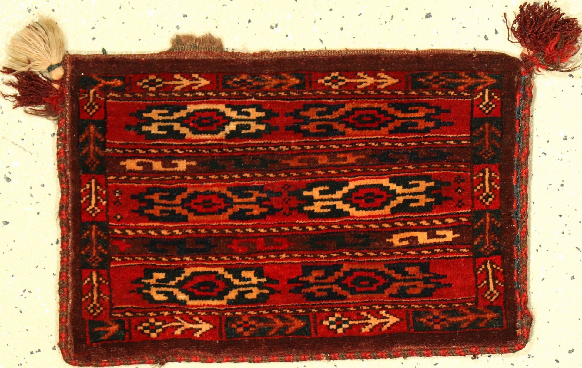 Yomud Spindeltasche alt, Turkmenistan, um 1920, Wolle auf Wolle, ca. 48 x 32 cm, EHZ: 2Yomut Bag,