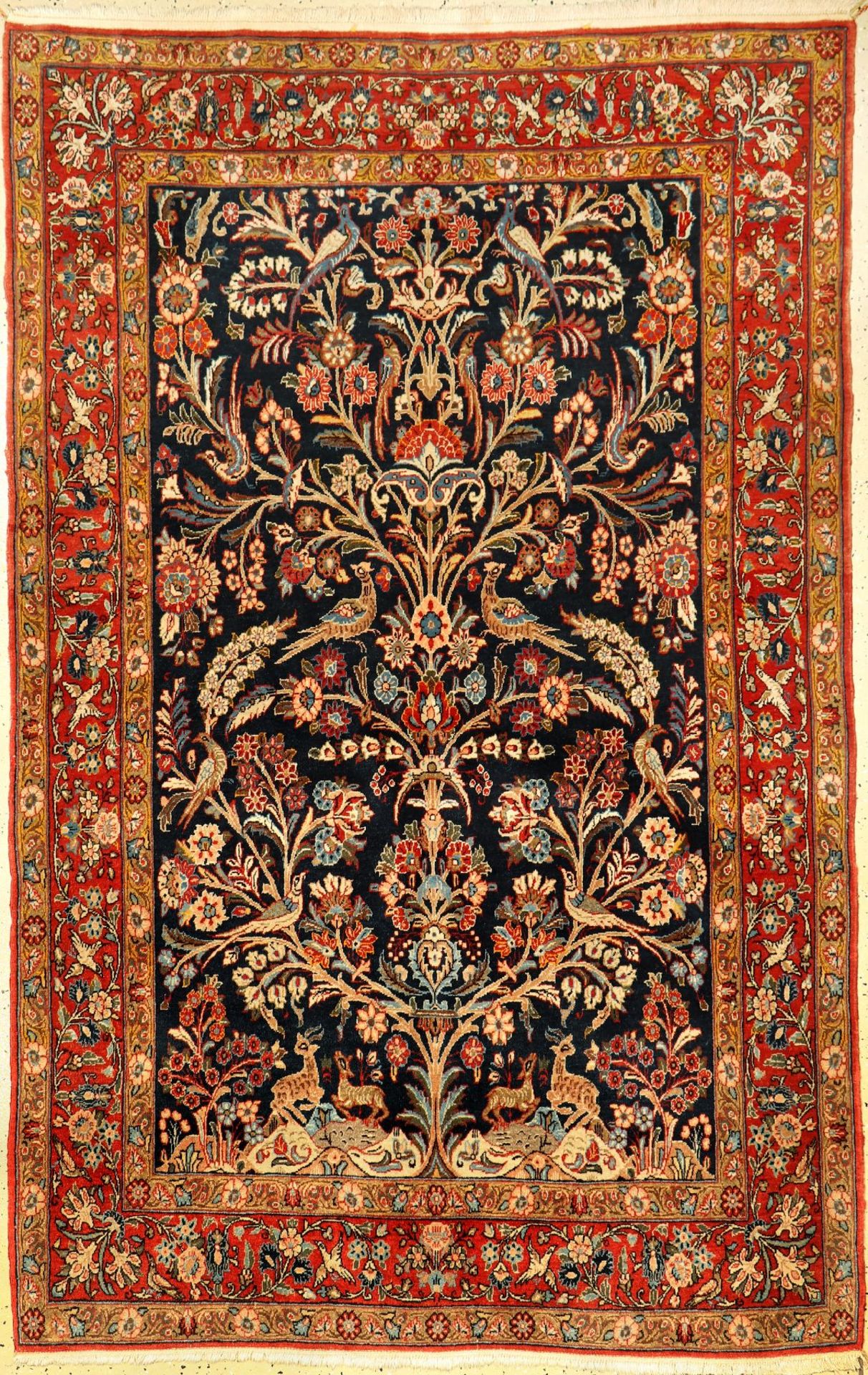 Ghom alt, Persien, ca. 60 Jahre, Wolle auf Baumwolle, ca. 216 x 140 cm, EHZ: 2Qum Rug, Persia, circa