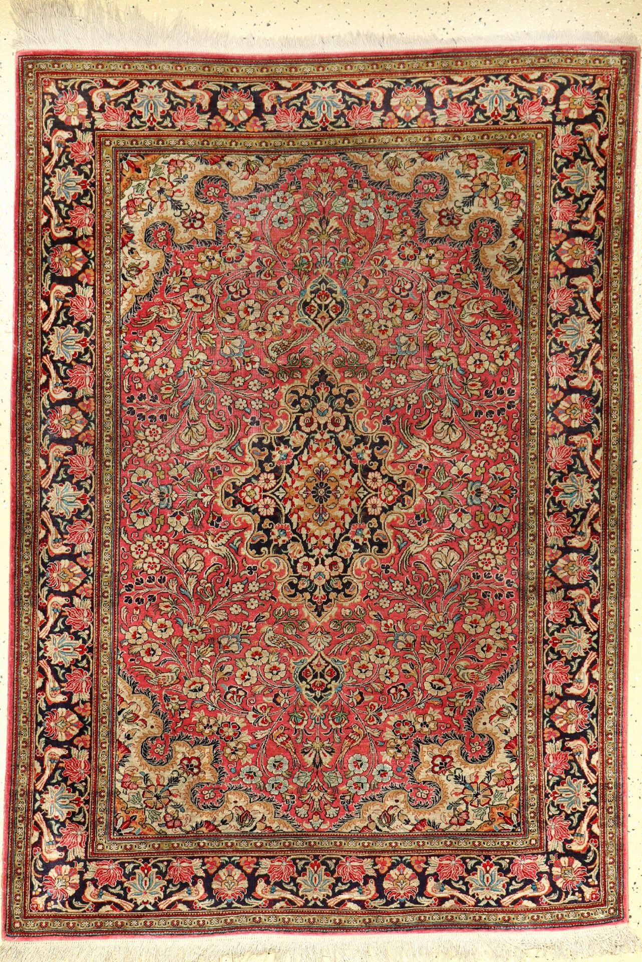 Seiden Ghom, Persien, ca. 30 Jahre, reine Naturseide, ca. 150 x 106 cm, EHZ: 4Silk Qum Rug,