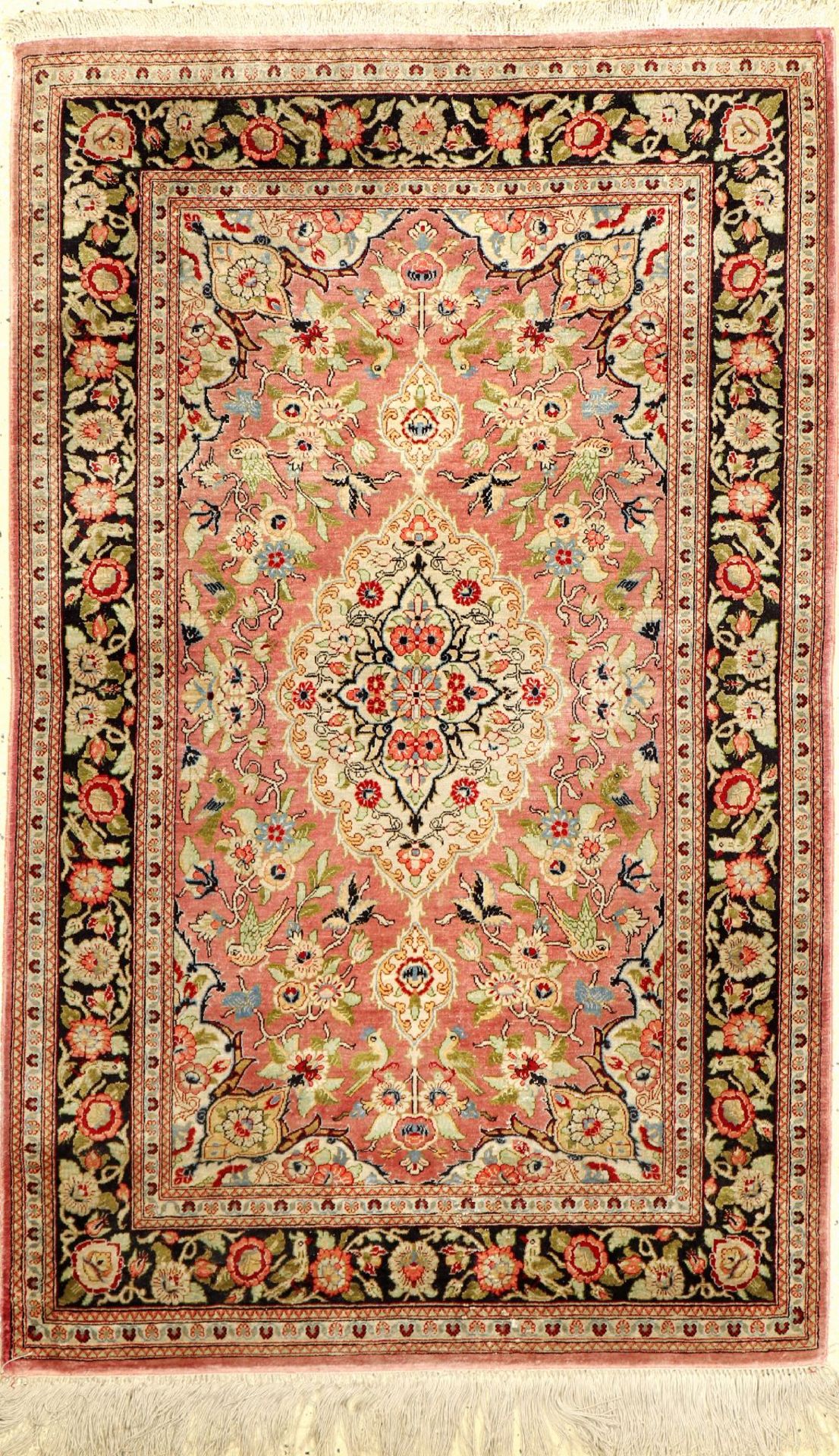 Seiden Ghom, Persien, ca. 30 Jahre, reine Naturseide, ca. 123 x 80 cm, EHZ: 3 (reinigungsbed.)Silk