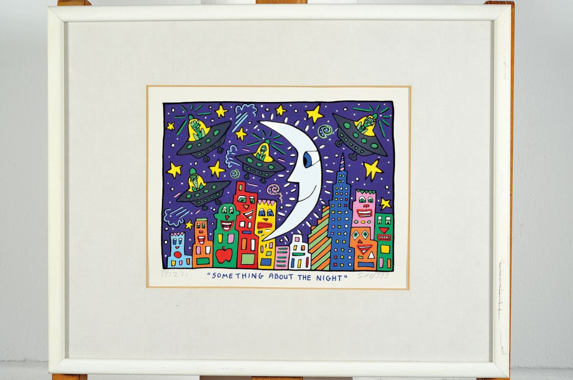 James Rizzi, geb. 1950 New York -2011, Something about the night, Farblithografie, links unten - Bild 2 aus 2