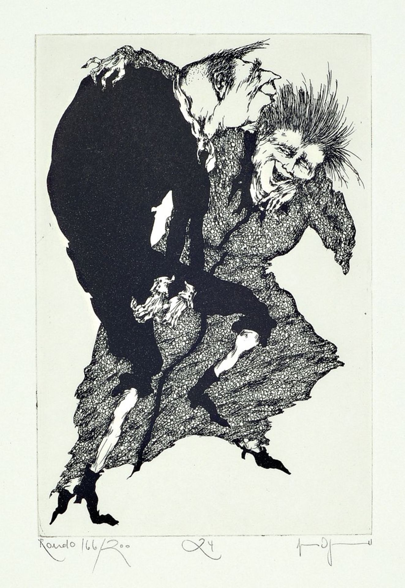 Gertrude Degenhardt, geb. 1940, drei Radierungen aus der Rondo Serie von 1977,alle handsigniert, und - Bild 2 aus 6