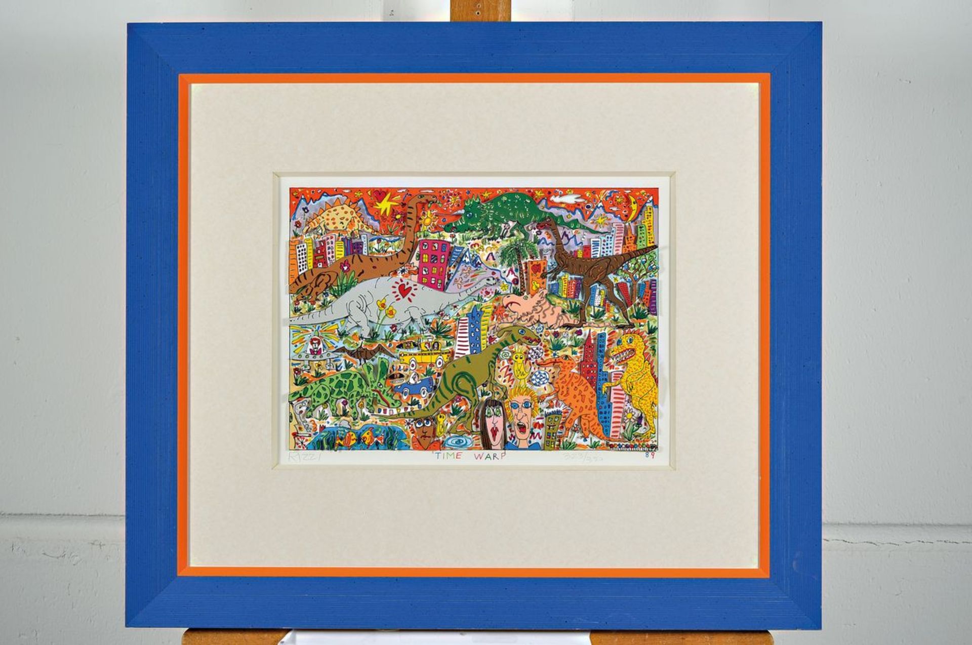 James Rizzi, 1950-2011 New York, Time Warp, dreidimensionale Farblithographie von 1989, handsigniert - Bild 2 aus 2